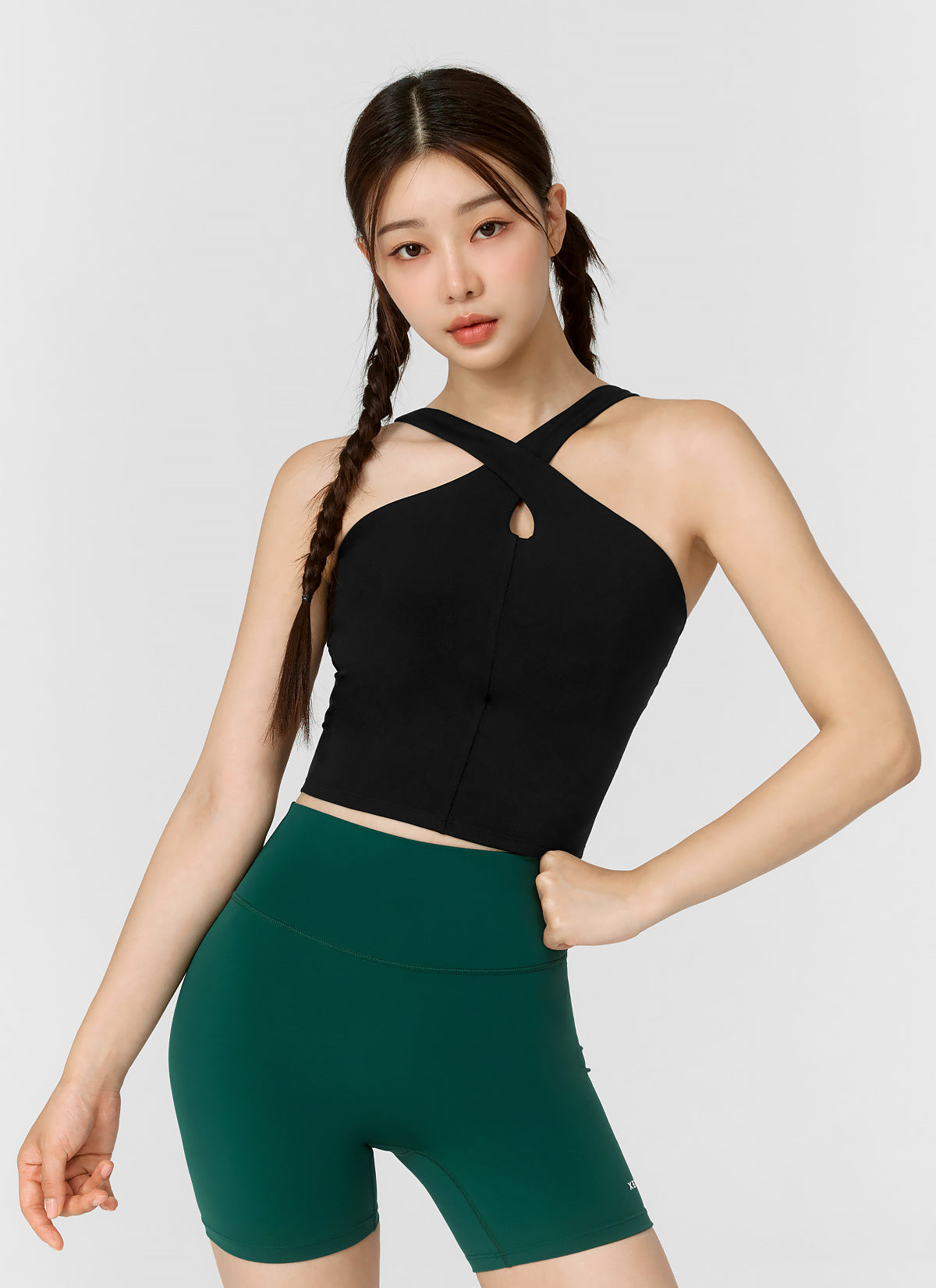Stylish Comfort Fine Cross Neck Crop Top for Women - Perfect for Summer Outfits, Beachwear, and Casual Fashion