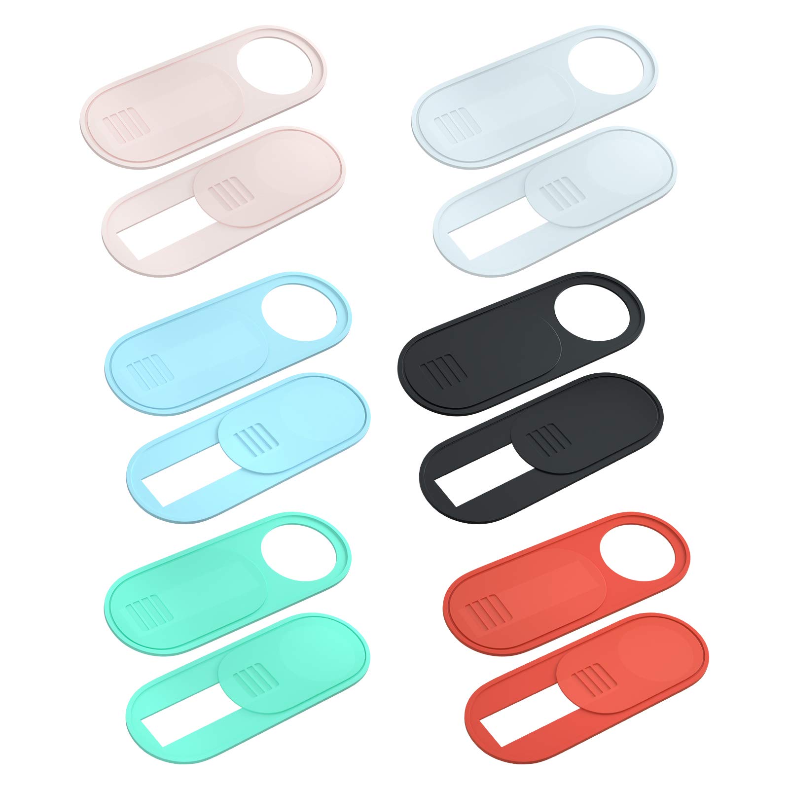 Ultra-Thin Camera Cover Slide for Macbook, iMac, Laptop, Desktop, iPad, iPhone, PC & Tablet - 12 Pack Multicolor Privacy Protector for Online Meetings & Web Security