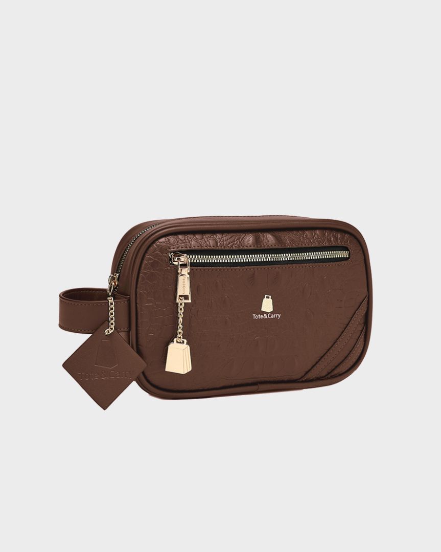 Premium Apollo 2 Leather Toiletry Bag for Men - Waterproof Travel Cosmetic Organizer (Chocolate Brown) - Perfect for Business Trips, Gym & Weekend Getaways
