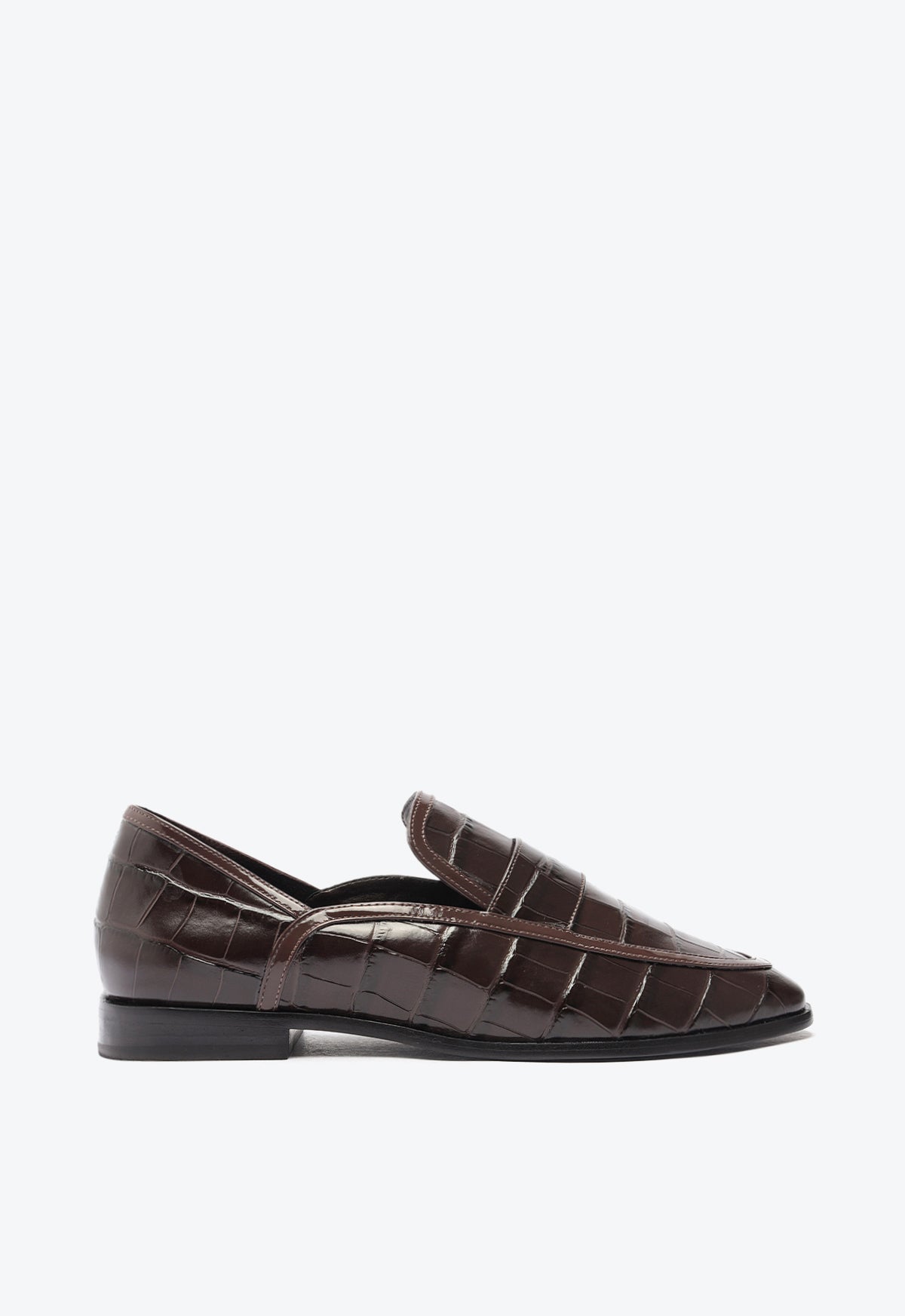 Maurice Croco Embossed Women's Flats - Comfortable & Stylish Leather Loafers for Work, Office & Casual Wear