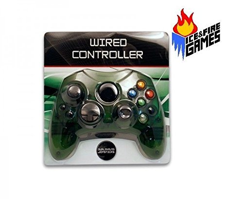 Original Microsoft Xbox Wired Controller - Green | Compatible with Xbox Classic & Xbox 360 | Perfect for Gaming, Retro Console Enthusiasts & Collectors