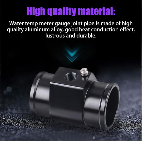 28mm Aluminum Water Temp Joint Pipe - Radiator Sensor Adapter for Car Cooling System