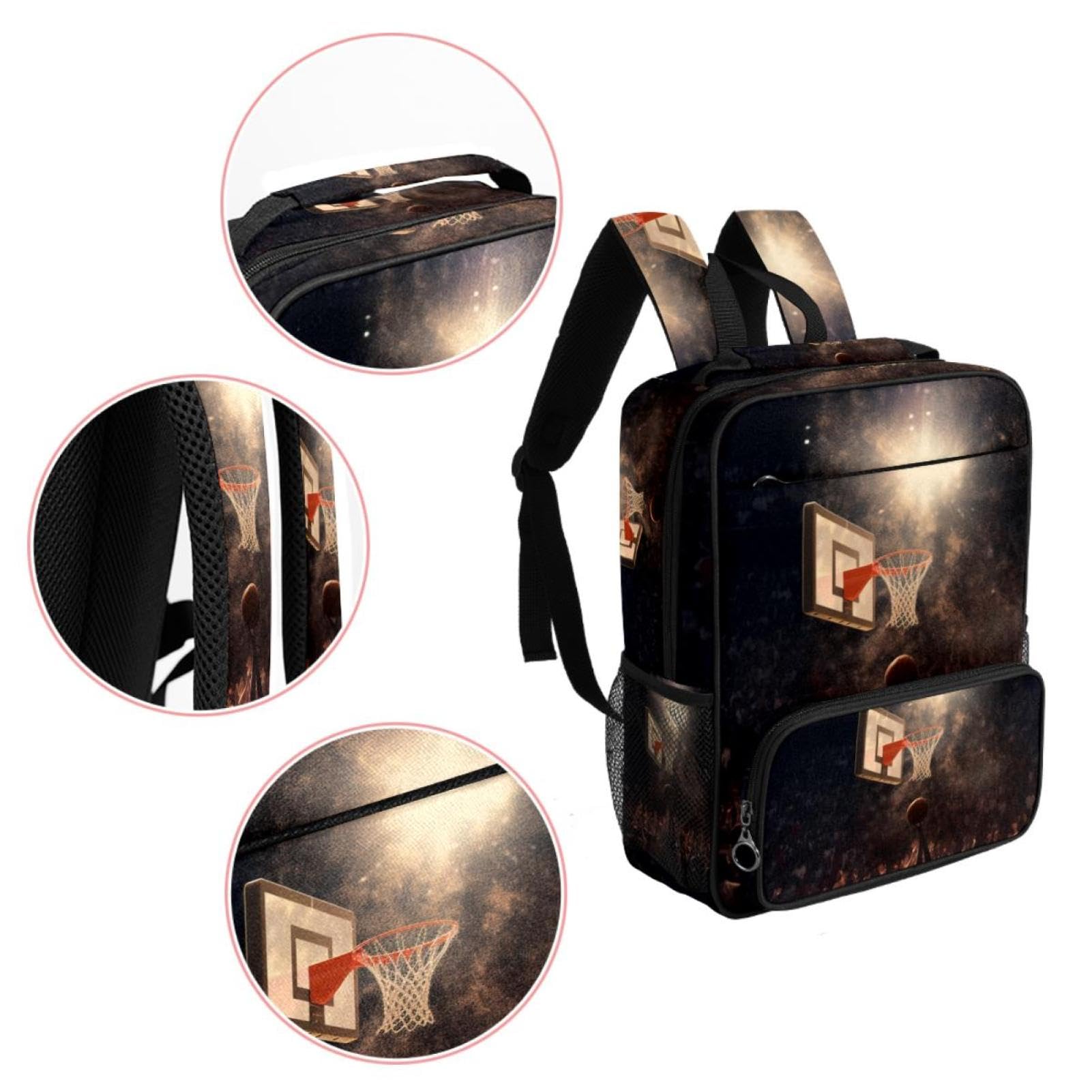 Best Travel Backpack for Men & Women - Durable Basketball Backpack with Hoop - Perfect for Gym, School, and Outdoor Adventures