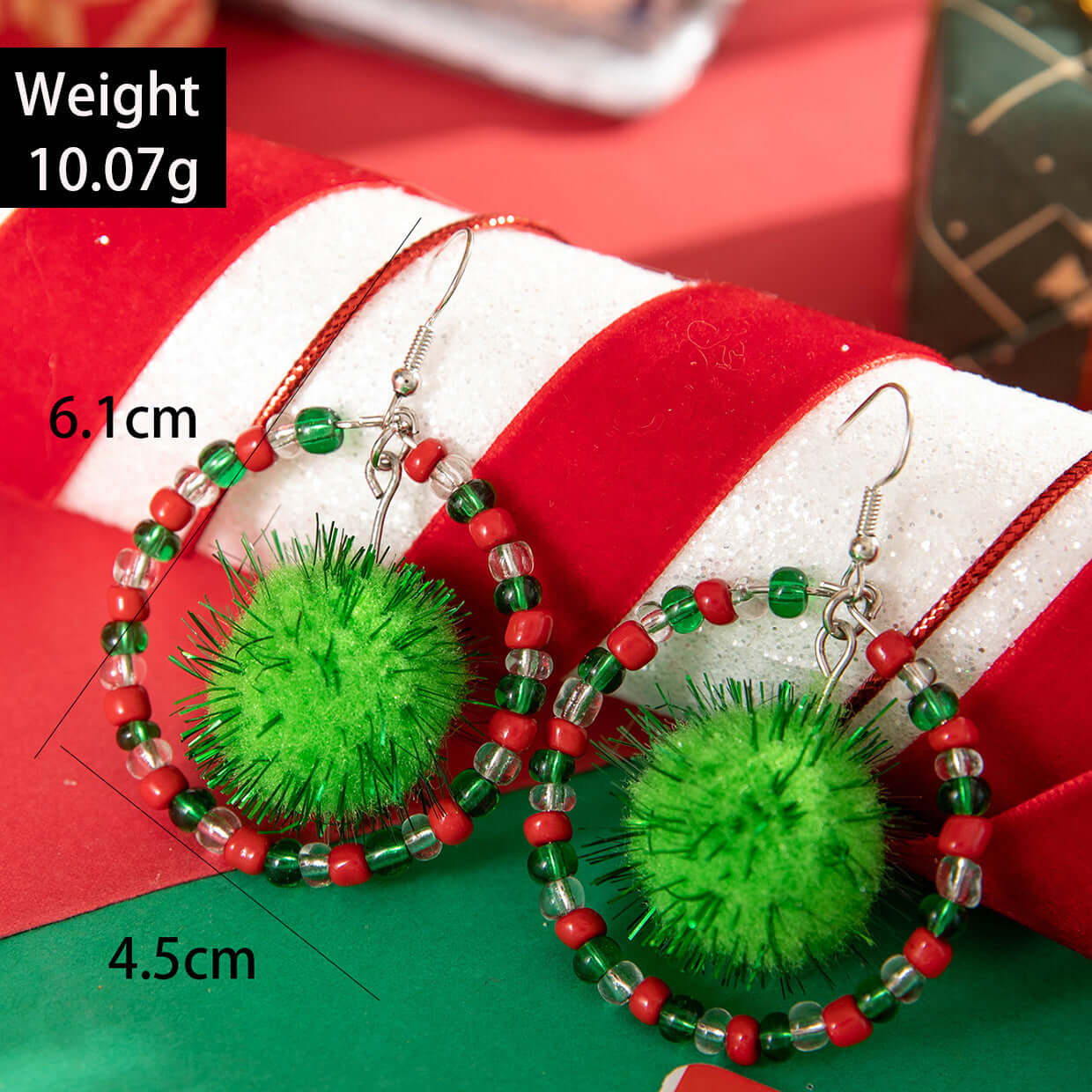 Festive Christmas Jingle Bell Tinsel Hoop Earrings for Women | Holiday Party Jewelry Gift | ER728 | Perfect for Xmas Celebrations, Office Parties & New Year Events