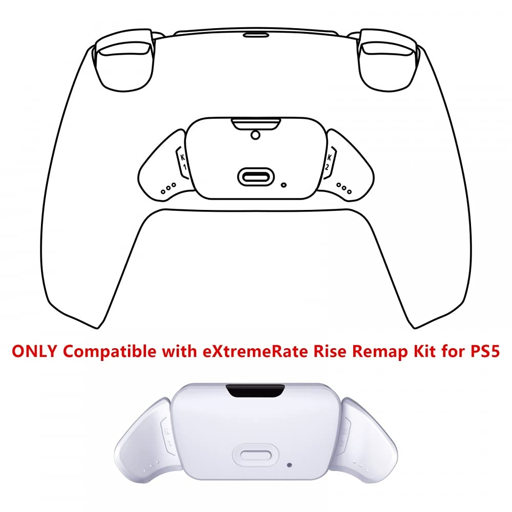 eXtremeRate Rise Remap Back Paddles for PS5 Controller - Black | K1 K2 Replacement Buttons | Compatible with eXtremeRate Rise/RISE2.0 Remap Kit (Not Full Kit) | Enhance Gaming Performance for FPS, Racing & Action Games