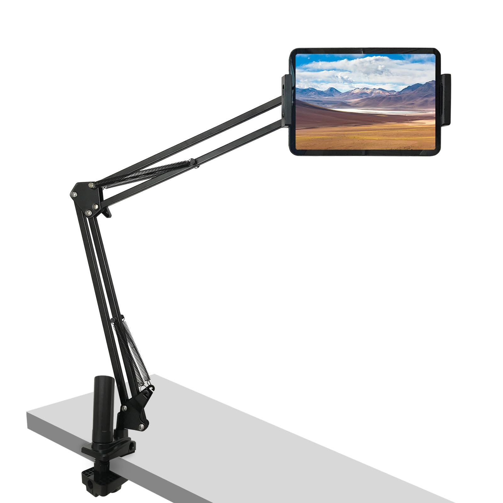 Flexible Tablet Stand Holder for Bed - Adjustable Arm Mount for Kindle, iPad Mini, iPhone, Nintendo Switch & 4.5-12.9