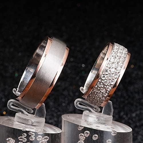 925 Sterling Silver Wedding Ring Set for Couples - Matching His & Hers Wedding Bands, Personalized Engraved Rings - Perfect for Anniversaries, Engagements and Romantic Gifts