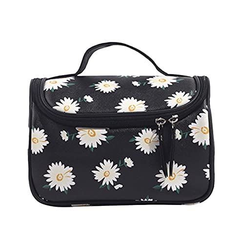 Stylish Floral Print Travel Makeup Bag - Cosmetic Organizer for Women & Girls | Perfect for Nail Polish, Jewelry & Toiletries Storage | Great for Travel, Home & Gifts