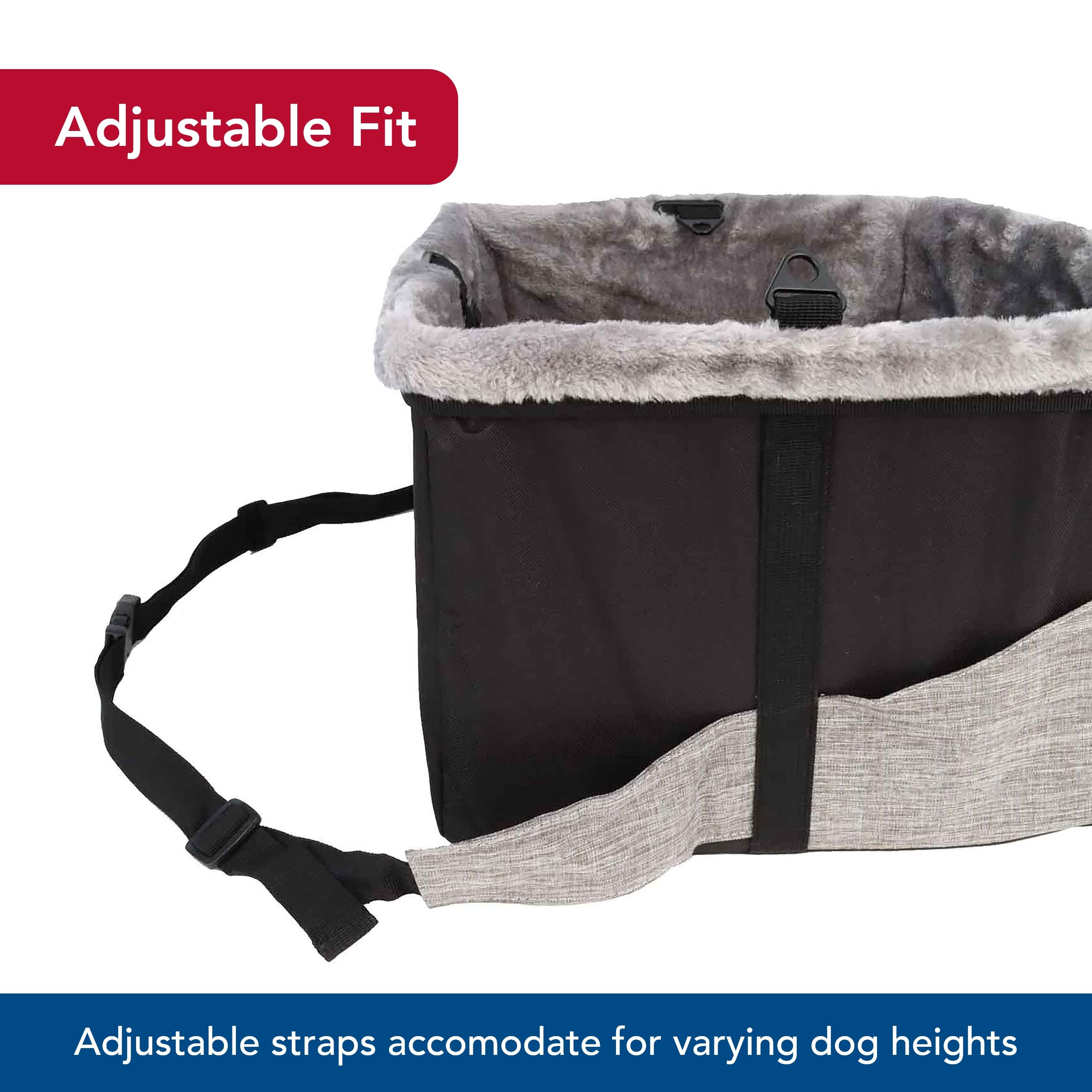**Bergan Comfort Hanging Dog Booster Seat for Small Dogs Up to 30 lbs - Black - Perfect for Car Travel & Outdoor Adventures**