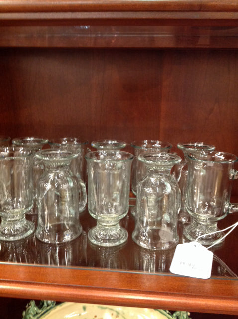 12-Piece Clear Glass Coffee Mugs Set - Durable & Stylish Cups for Hot/Cold Beverages - Perfect for Home, Office, Cafe & Gifts