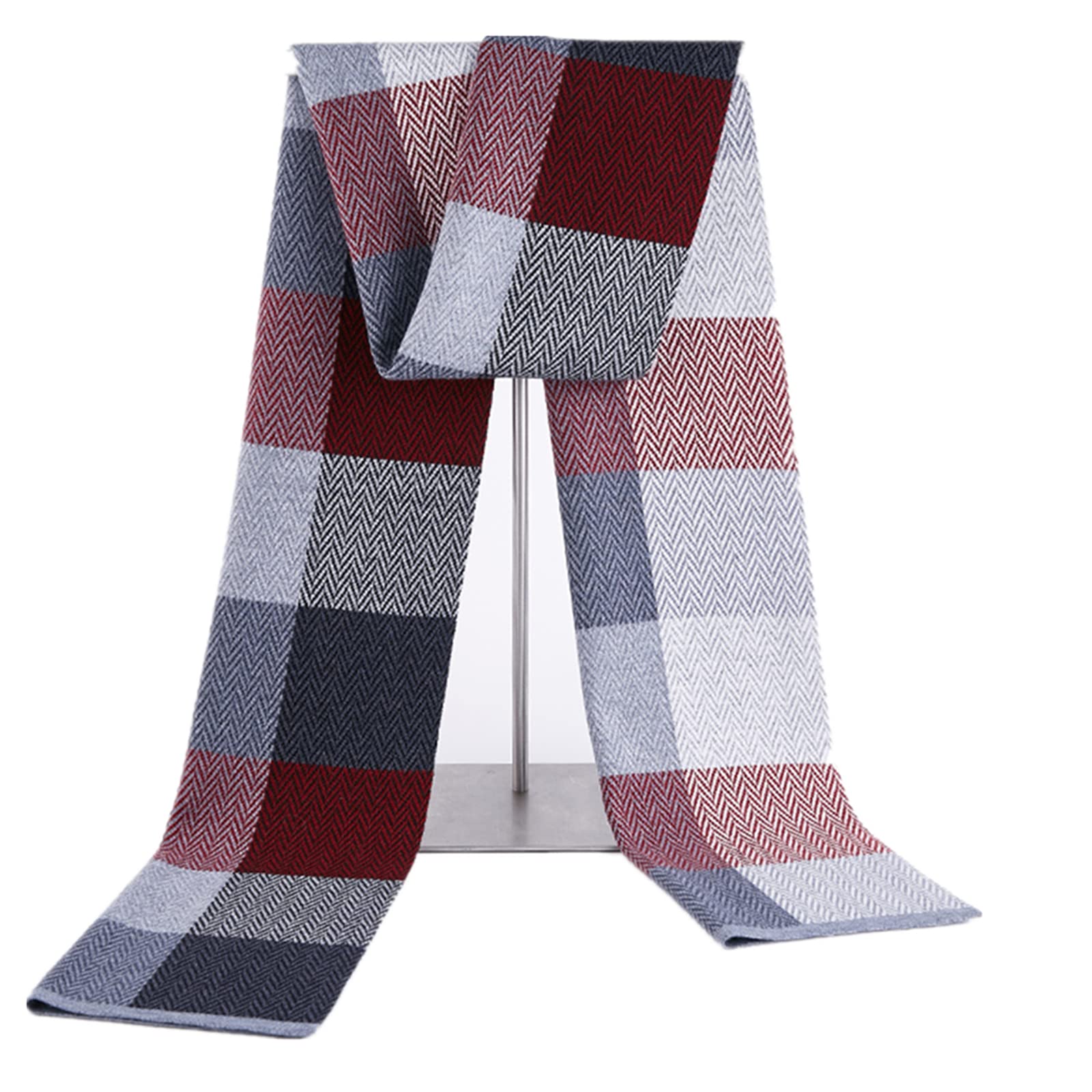 Glen Mila Men's Classic Cashmere Winter Scarf - Soft & Warm Long Plain Formal Scarf for Gentlemen - Perfect for Office, Business Meetings & Cold Weather Fashion