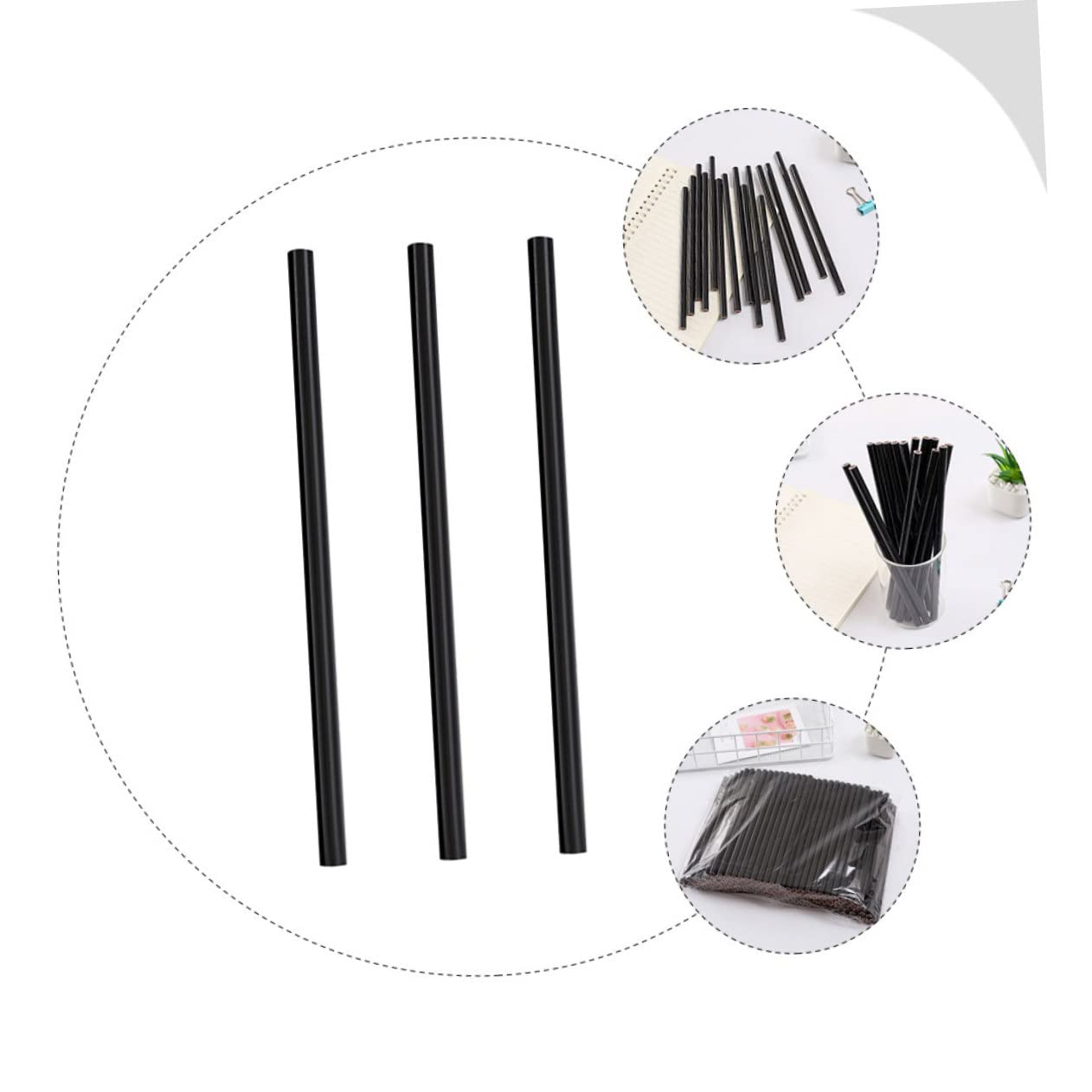 TEHAUX 3-Piece Professional Lip & Eye Pencil Set - Dual-Ended Stain Marker Pen, Black Wooden Cosmetic Pencils for Makeup & Eyebrow | Perfect for Daily Use, Travel & Professional Makeup Artists