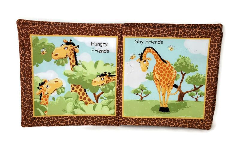 Zoe the Giraffe Soft Cloth Book - Interactive Baby Toy & Early Learning Activity for Toddlers | Perfect for Bedtime Stories, Sensory Play & Developmental Skills