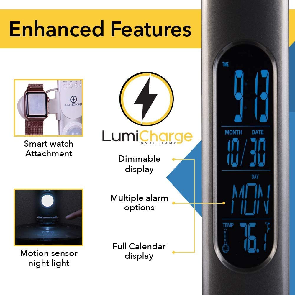 LumiCharge Universal Wireless Charging Dock Station for iPhone & Android - Fast Qi-Certified Charger with Adjustable Stand, USB-C Block | Charge Up to 3 Devices Simultaneously | Perfect for Home, Office & Travel