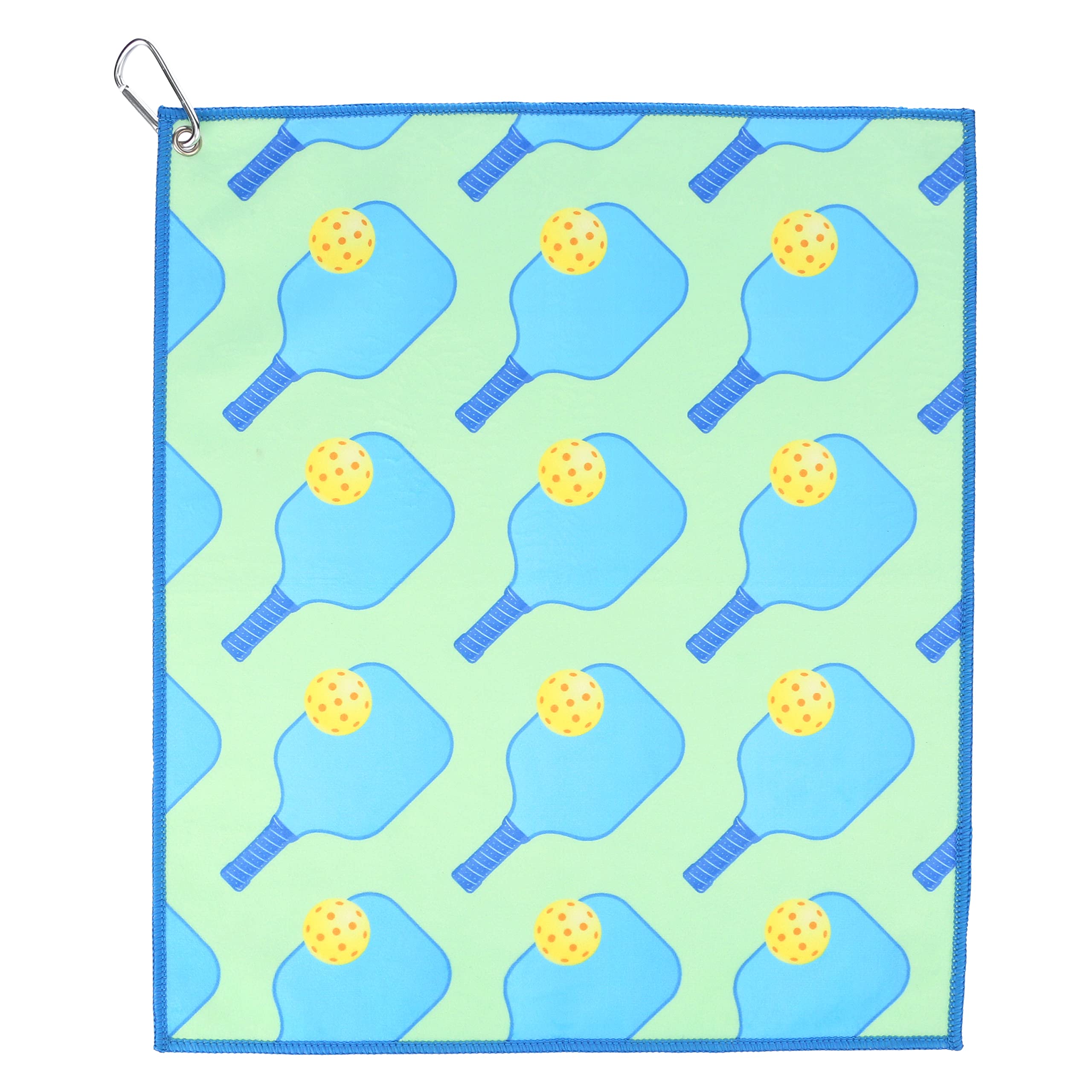 Millie Rose Pickleball Towels - 15x17 Inch Fashionable Printed Microfiber & Cotton Sports Towels with Carabiner Clip - Perfect for Pickleball Players, Gym & Outdoor Activities - Great Pickleball Accessories & Gifts for Women & Men