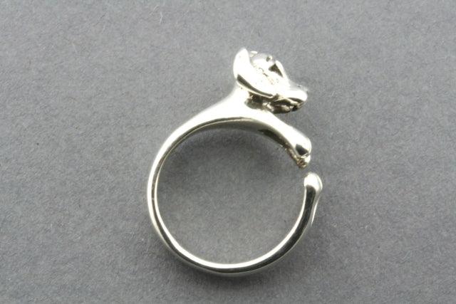 Sterling Silver Puppy Ring - Cute Dog Lover Jewelry for Women & Girls - Perfect Gift for Pet Owners & Animal Lovers