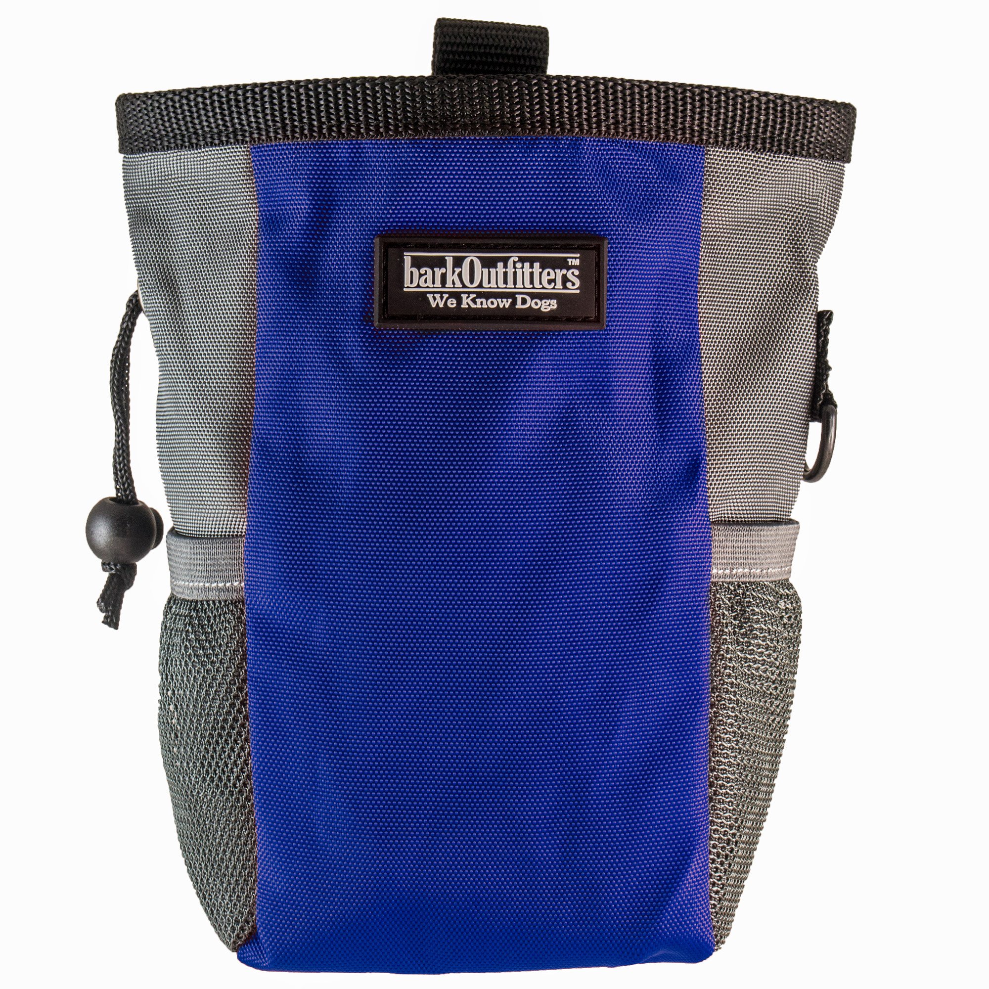 Premium Large Dog Treat Training Pouch - Durable Pet Treat Bag with Mesh Side Pocket for Snacks & Toys | Professional Quality Dog Accessories for Outdoor Walks, Hiking & Obedience Training (Blue)