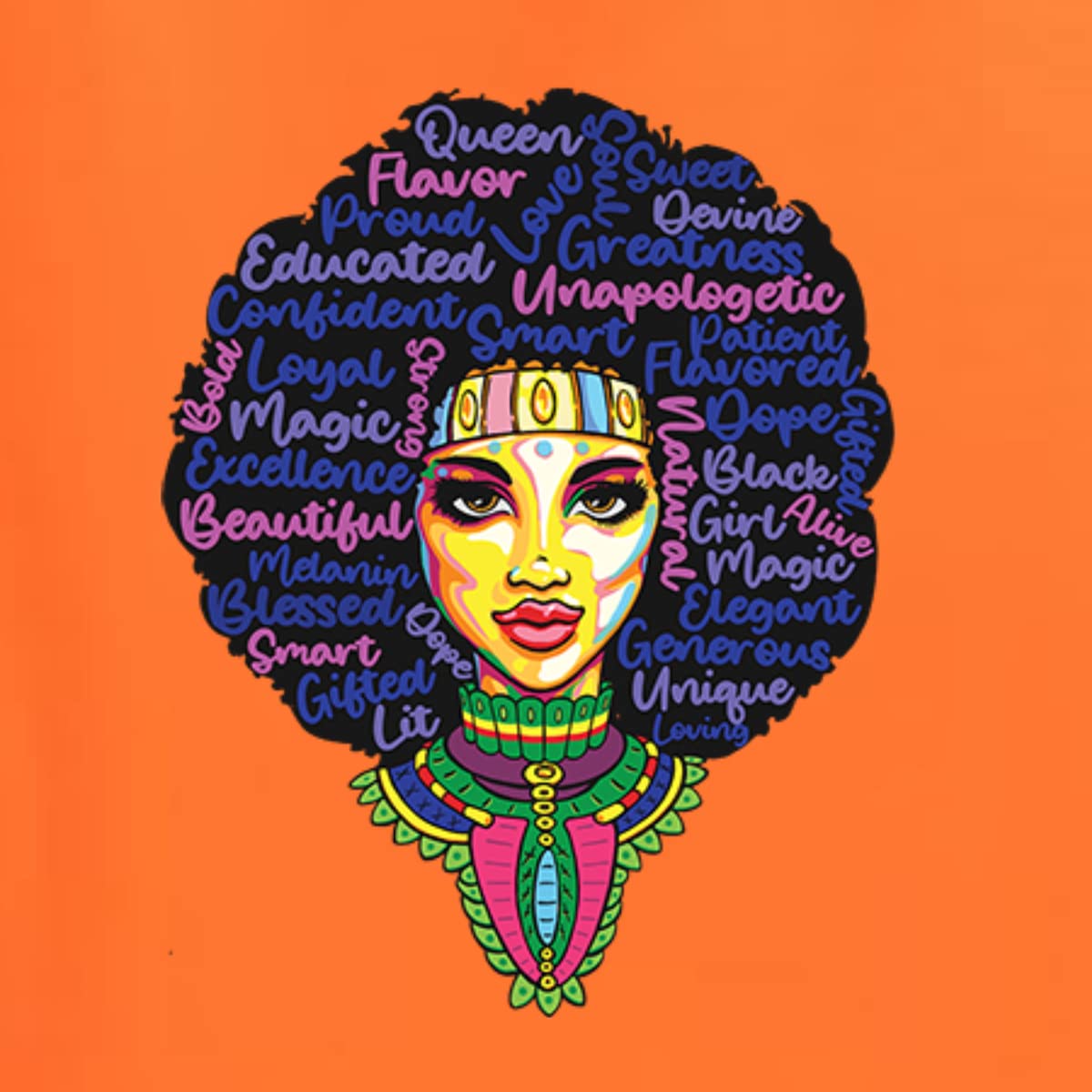 Wild Bobby Queen Bee Strong Black Woman Black Pride Unisex Crewneck Graphic Sweatshirt - Black History Month Apparel, Women's Empowerment Clothing, Casual Streetwear for Everyday Wear