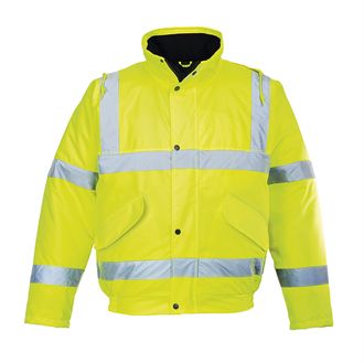 High Visibility Bomber Jacket for Men & Women - Reflective Safety Jacket for Running, Cycling & Outdoor Work - Waterproof Windbreaker for Nighttime Visibility