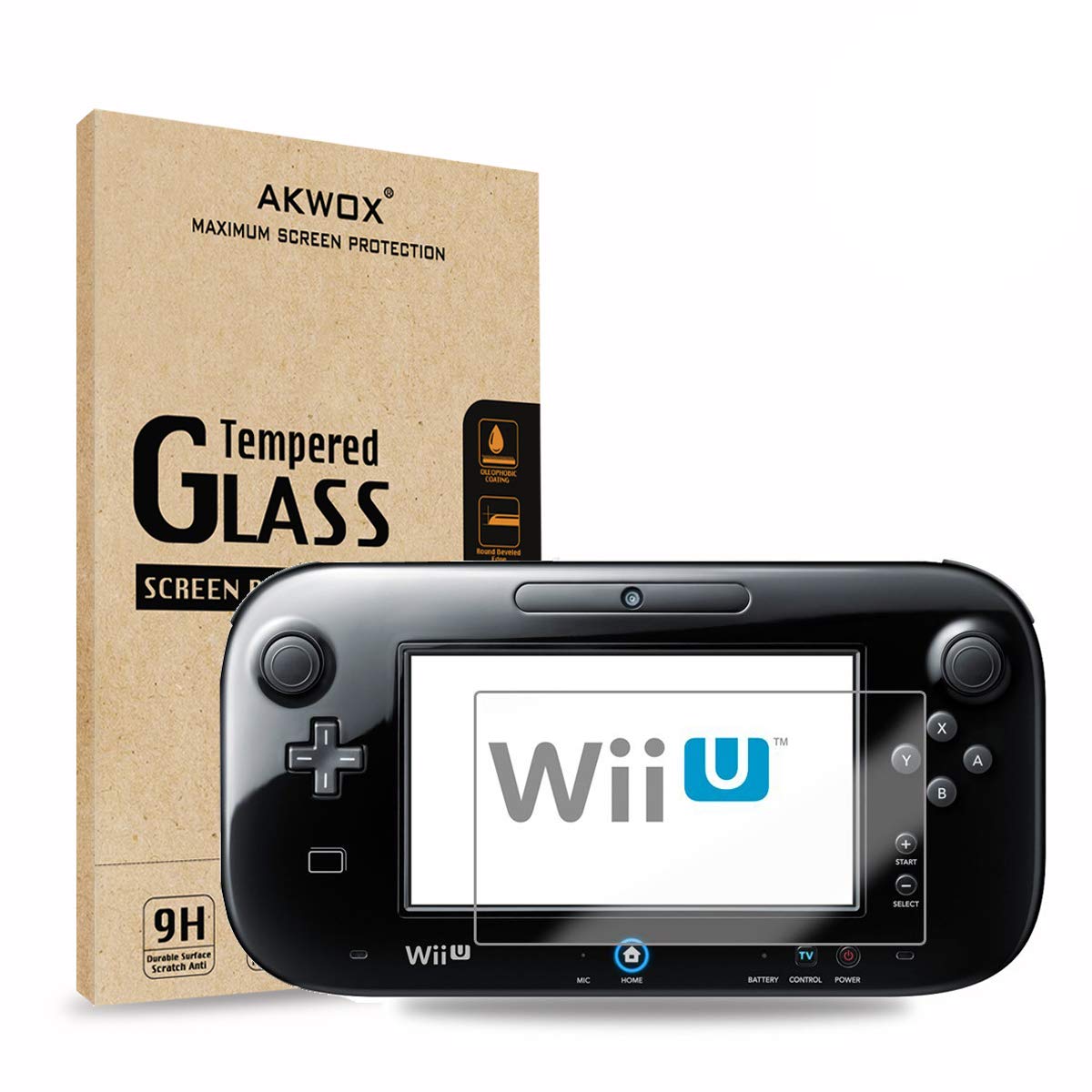 Premium 2-Pack Tempered Glass Screen Protector for Nintendo Wii U - 0.3mm Ultra-Thin 2.5D HD 9H Hardness Scratch-Resistant Screen Protector Film - Perfect for Gaming Protection & Long-Lasting Use