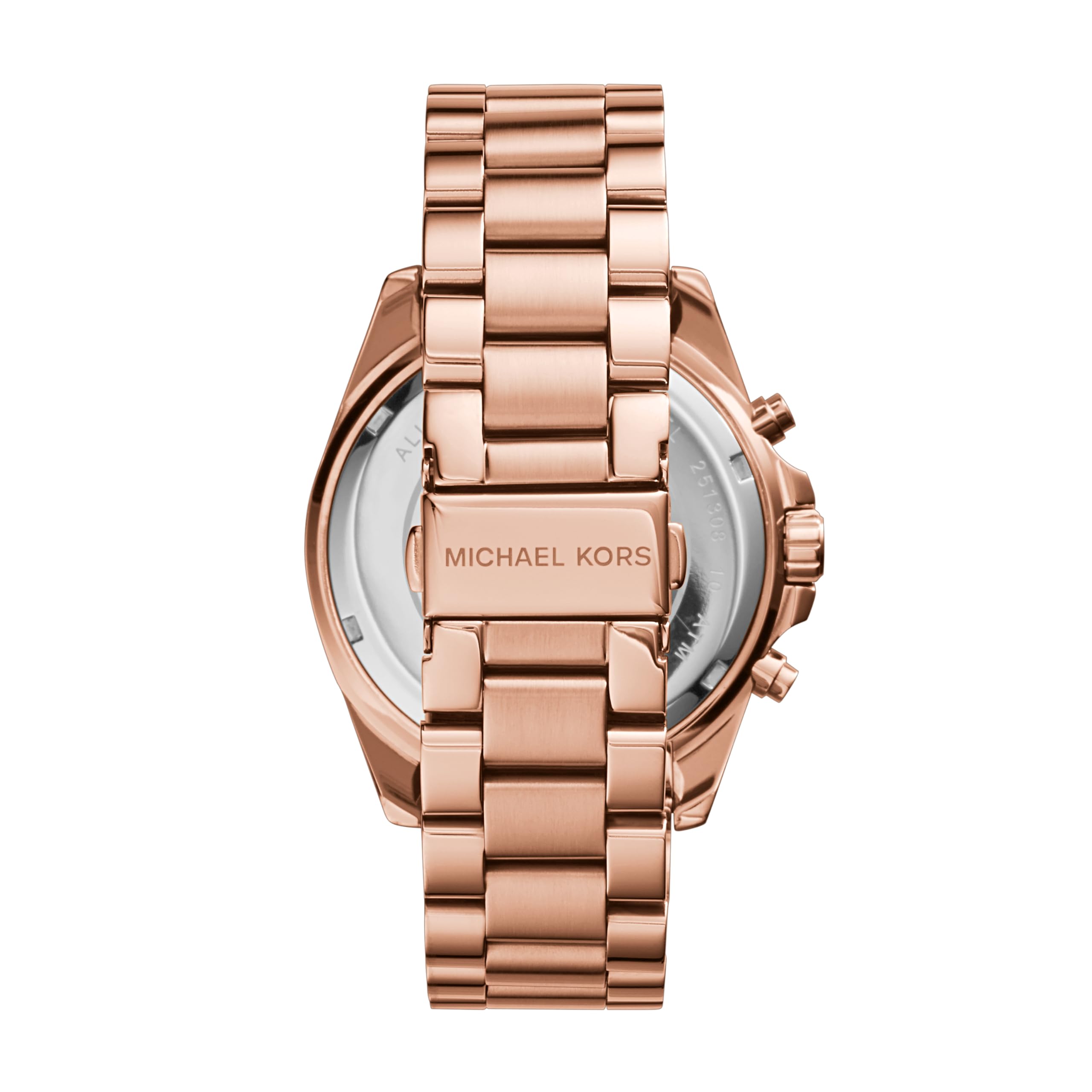 Michael Kors Bradshaw Women's Stainless Steel Chronograph Watch with Leather/Steel Band - Luxury Fashion Watch for Everyday Wear & Special Occasions