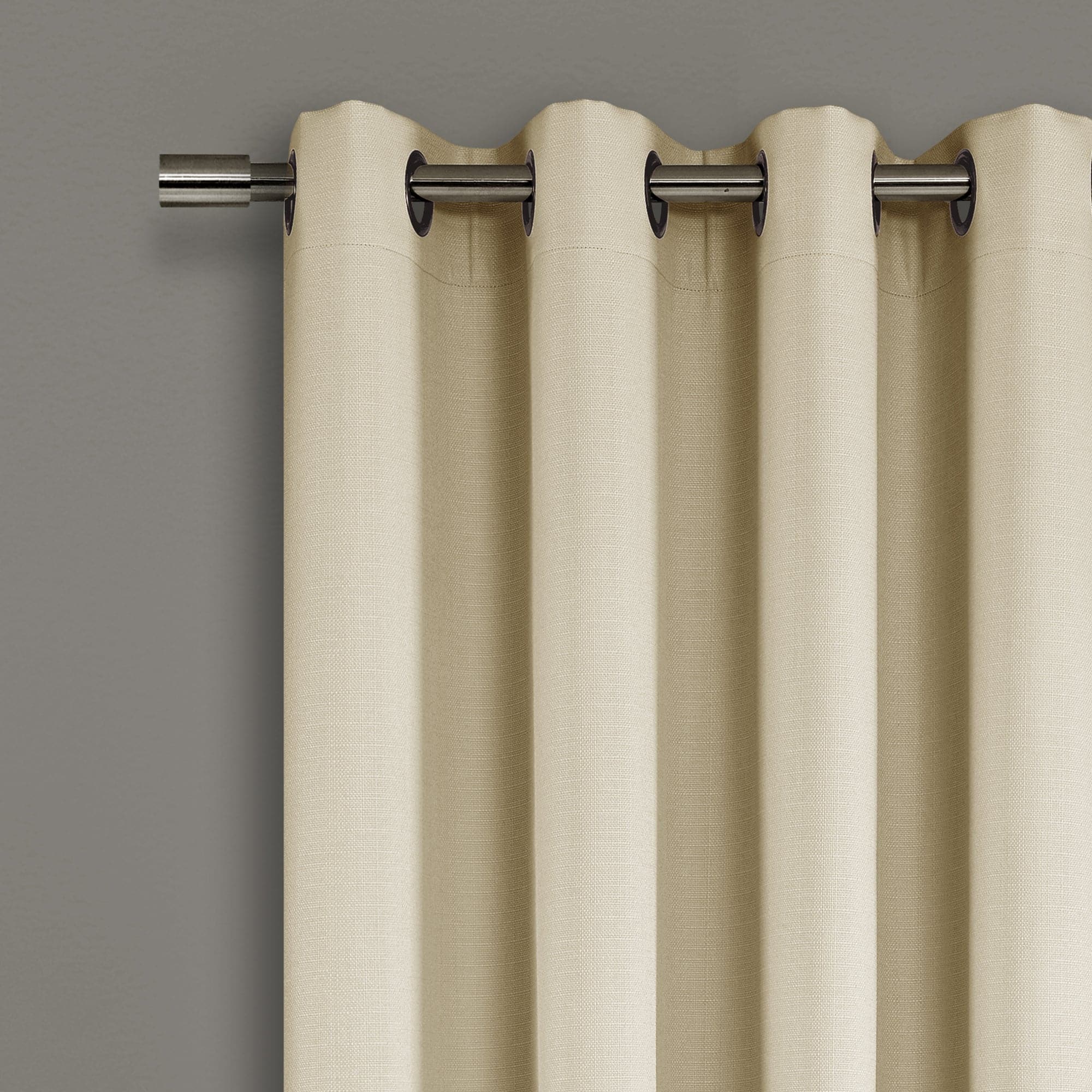 Blackout Window Curtains - Faux Linen Fabric for Complete Darkness & Light Blocking - Perfect for Bedrooms, Home Theater & Nursery (Set of 2 Panels)