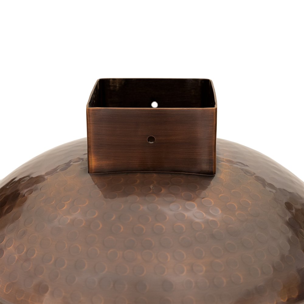 Achla Designs Hammered Copper Birdbath for 4x4 Post - Outdoor Garden Decor for Birds & Wildlife - Perfect for Backyard, Patio, and Garden Decorations