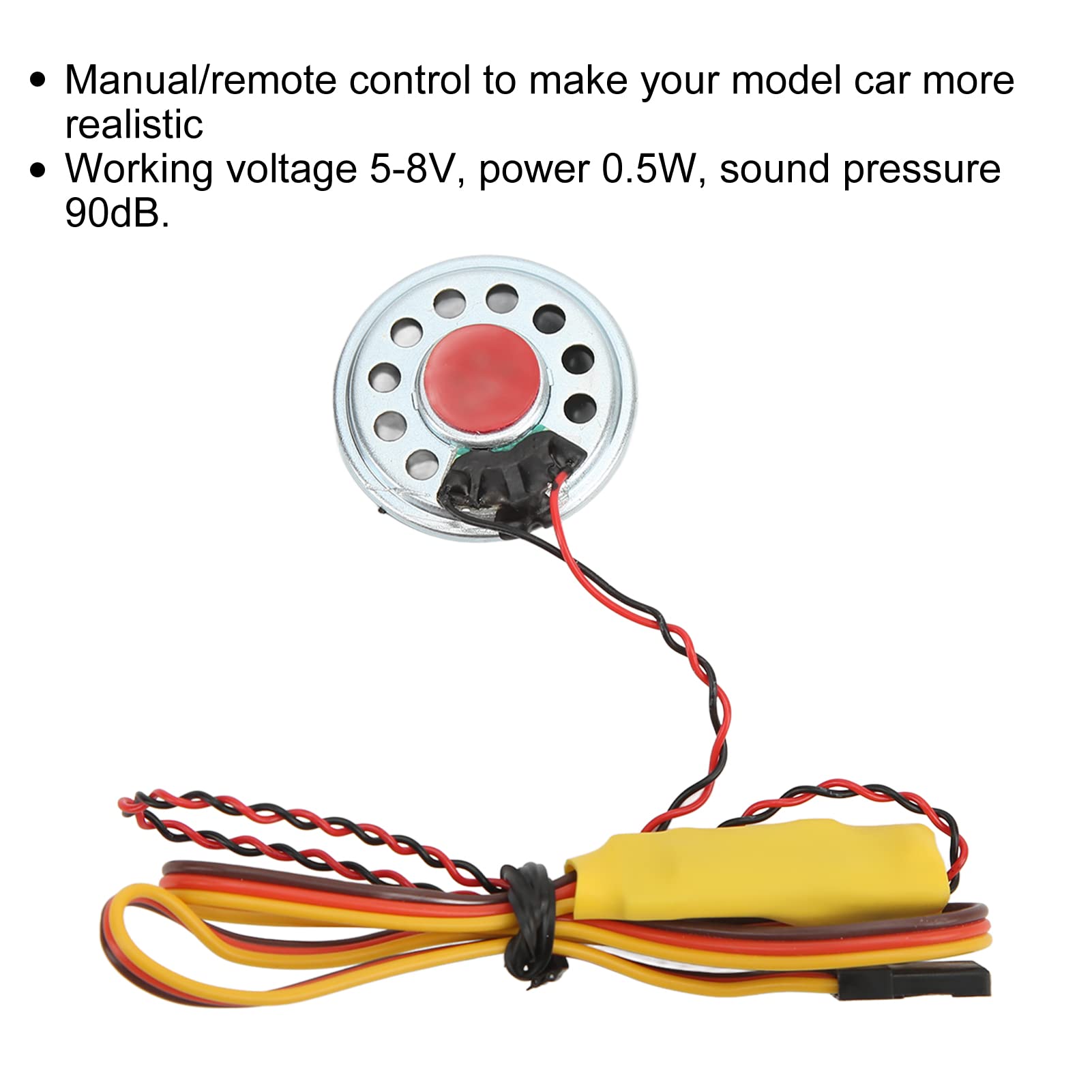 Mini RC Car Siren with Electronic Components & Manual - Remote Control Car Horn for 1/8 1/10 Scale RC Vehicles - Perfect for Off-Road Racing, Emergency Simulation & RC Car Upgrades