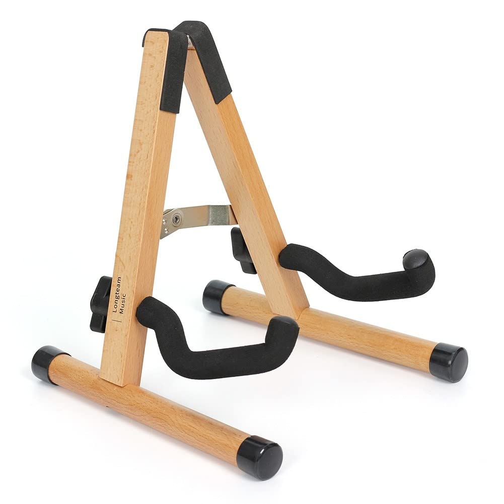 Universal Wooden Guitar Stand - Portable Folding Violin, Ukulele, Bass & Mandolin Holder | Travel-Friendly Instrument Stand for Home, Studio & Stage Performances