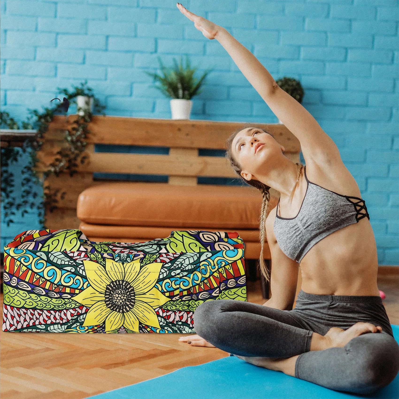 Premium Yoga Mat Bag with Adjustable Strap, Zipper & Multiple Pockets - Large Capacity Yoga Carrier for Women - Fits Most Size Mats (15-85mm) - Perfect for Gym, Studio & Travel Accessories