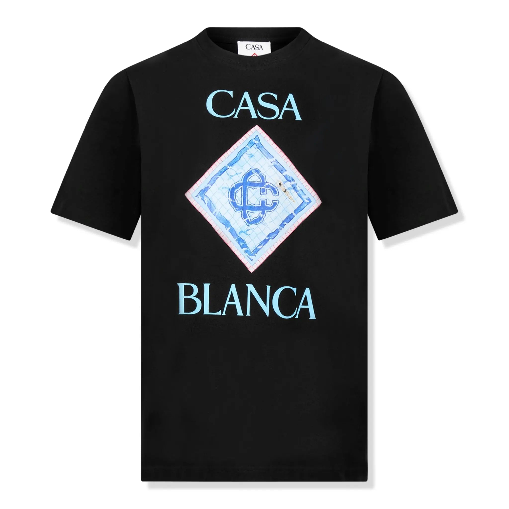 Casablanca Pool Black T-Shirt for Men - Comfortable Cotton Short Sleeve Tee - Perfect for Swimming, Beach & Summer Outfits