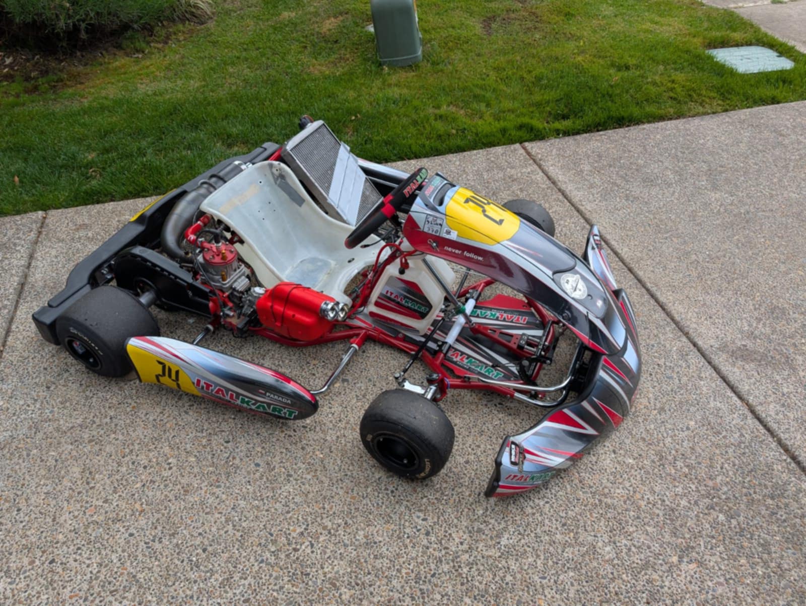 2024 Italkart Laguna Red X125 WC - High-Performance Racing Kart for Competitive Track Racing & Professional Karting Events