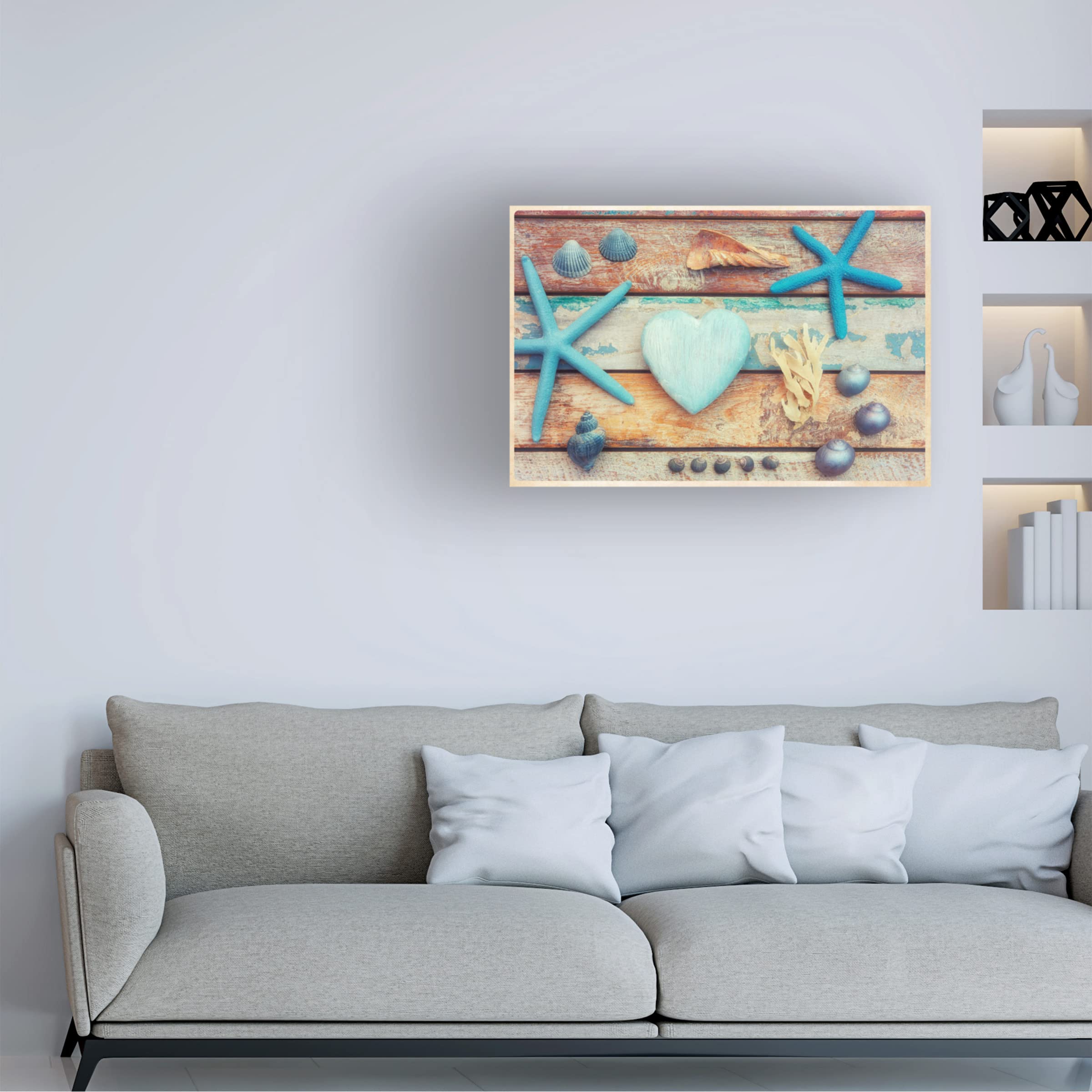 Trademark Fine Art 'Beach Memories I' by Cora Niele - Stretched Canvas Wall Art for Living Room, Bedroom & Office Decor | Coastal Beach Painting | Ready to Hang