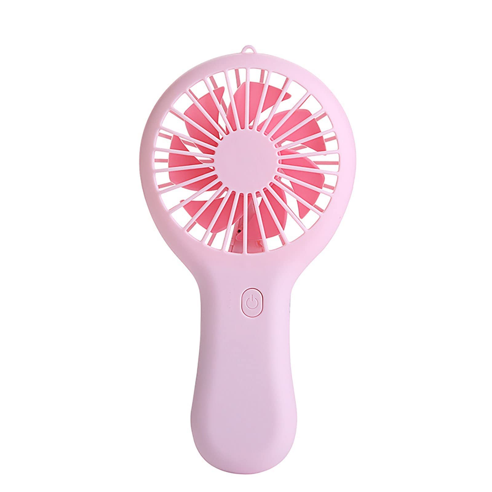 Portable USB Rechargeable Mini Hand Fan - 3 Speed Adjustable, Battery Operated Pocket Fan for Women & Men - Perfect for Home, Office, Travel, and Outdoor Activities (Pink)