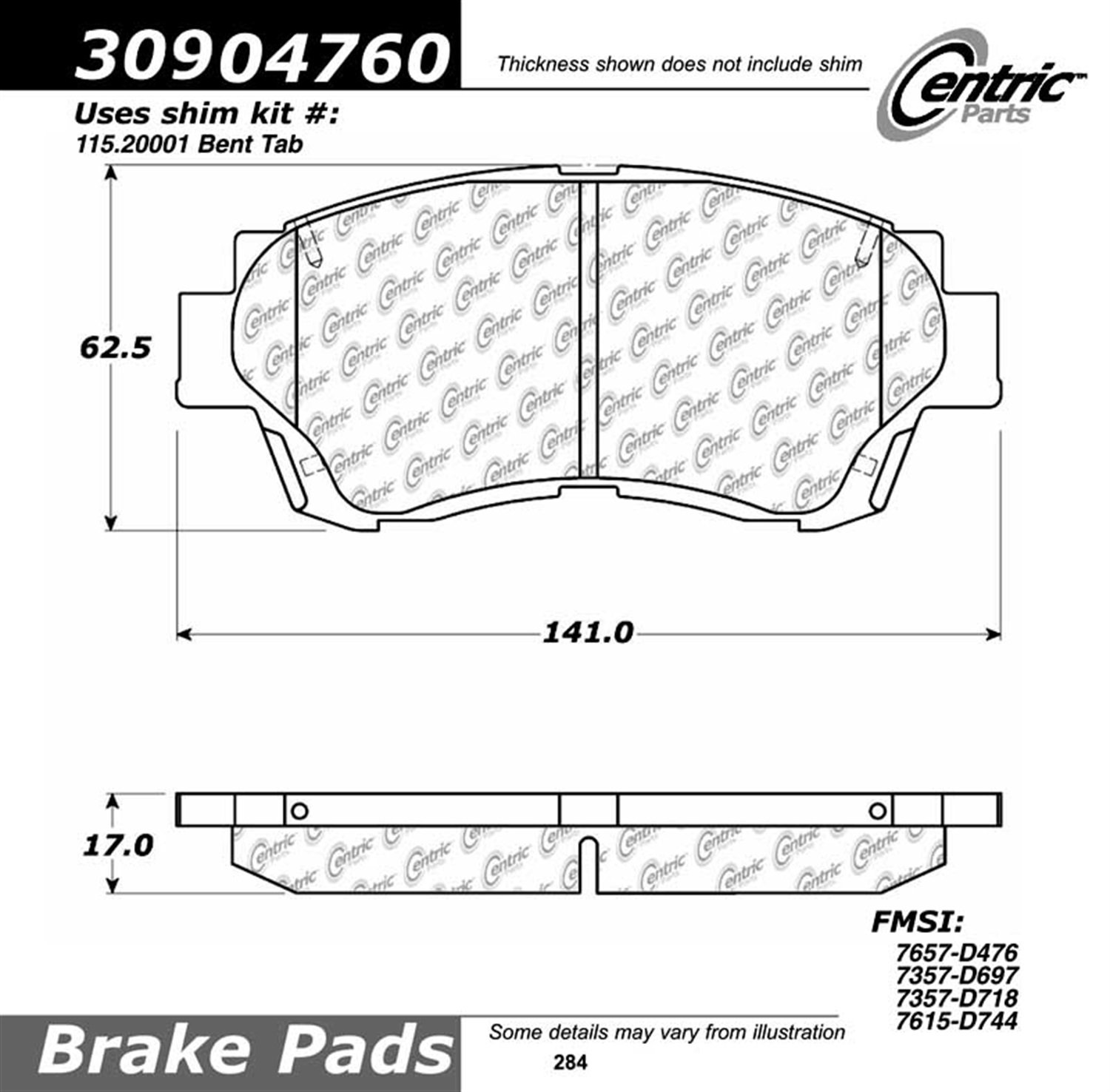High-Performance Disc Brake Pads for Cars & Trucks - Premium Ceramic Brake Pads for Smooth Stopping Power - Perfect for Daily Commuting, Off-Roading & Towing