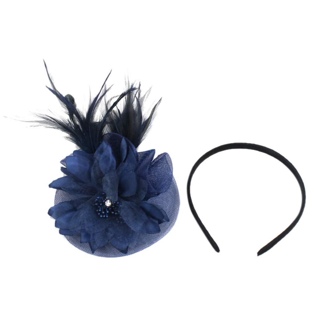 Elegant Women's Fascinator Hat with Net Veil - Tiny Tea Party Hat for Girls, Cocktail Headwear for Weddings, Parties & Special Occasions
