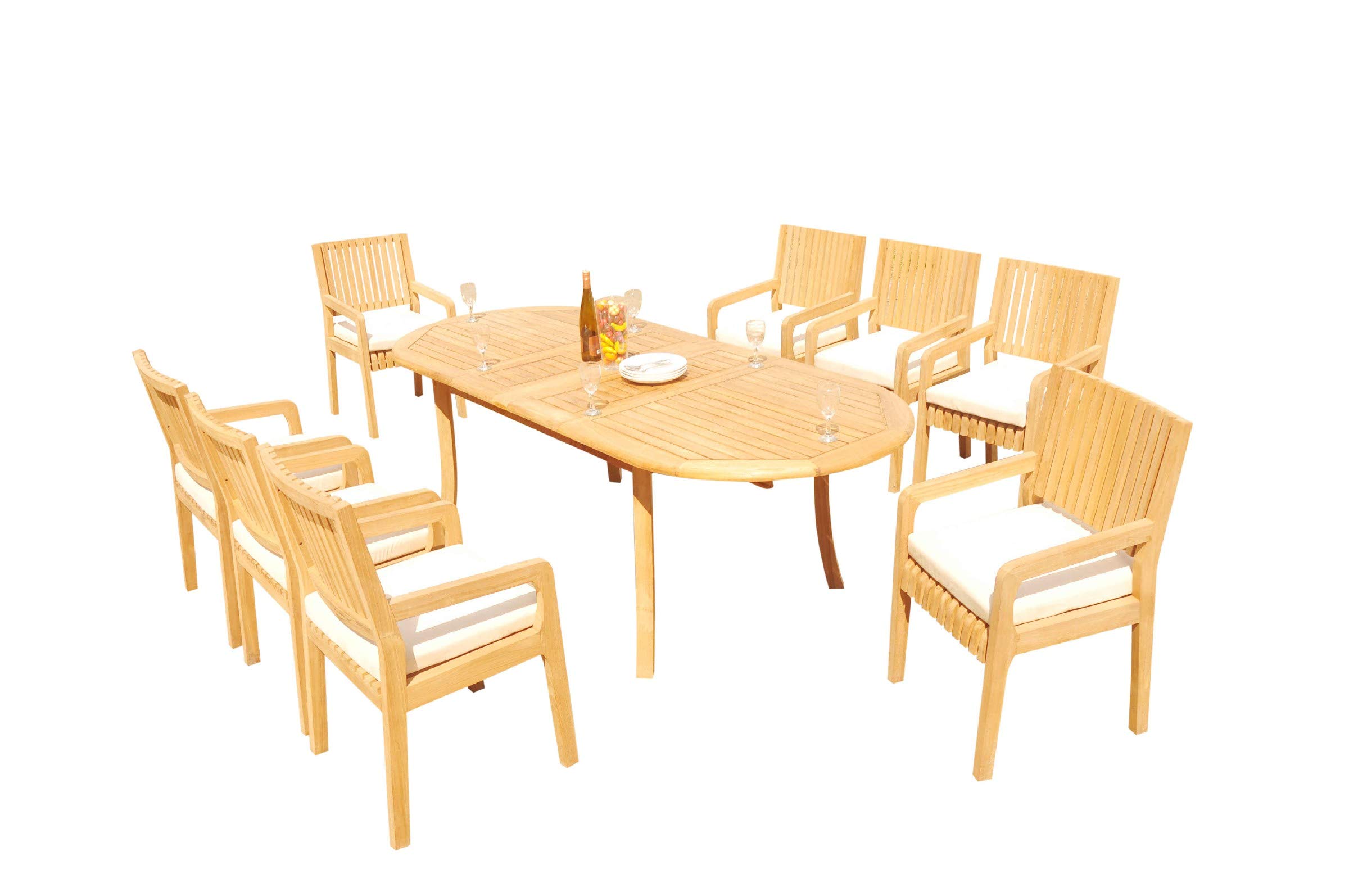 Premium 8-Piece Teak Wood Dining Set - 94