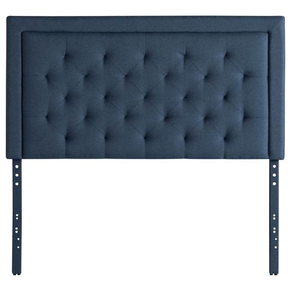 Malouf Hennessey Upholstered Headboard - Queen Size Bed Frame Headboard with Adjustable Height, Modern Bedroom Decor for Home & Hotel Use