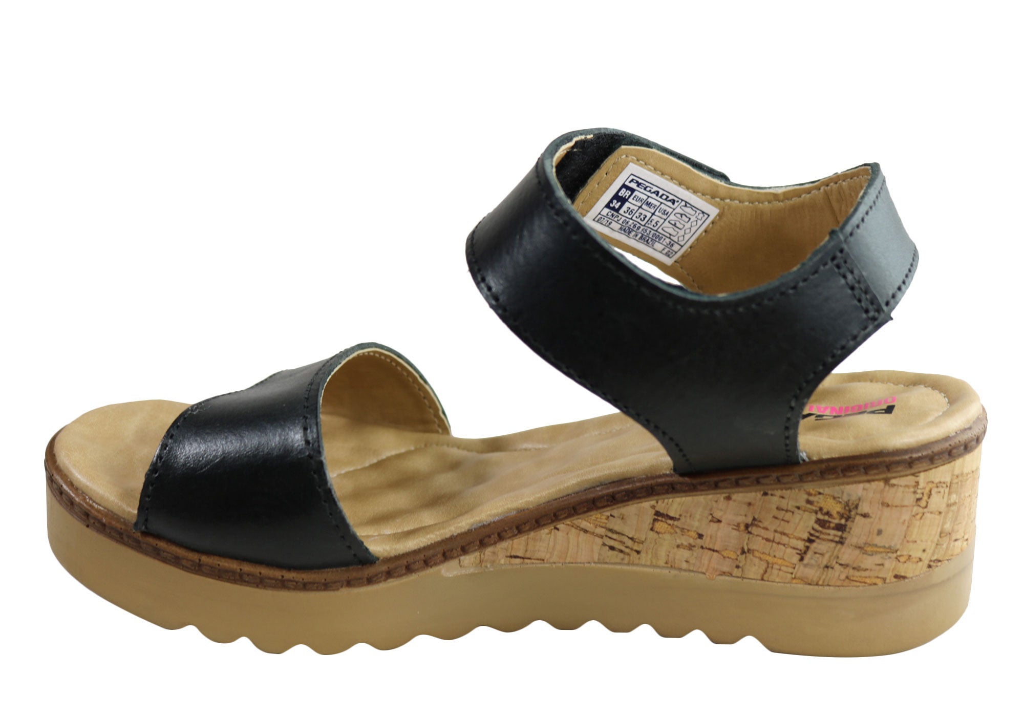 Pegada Louise Women's Comfortable Leather Wedge Sandals - Stylish Casual & Summer Walking Shoes for Beach, Vacation and Everyday Wear