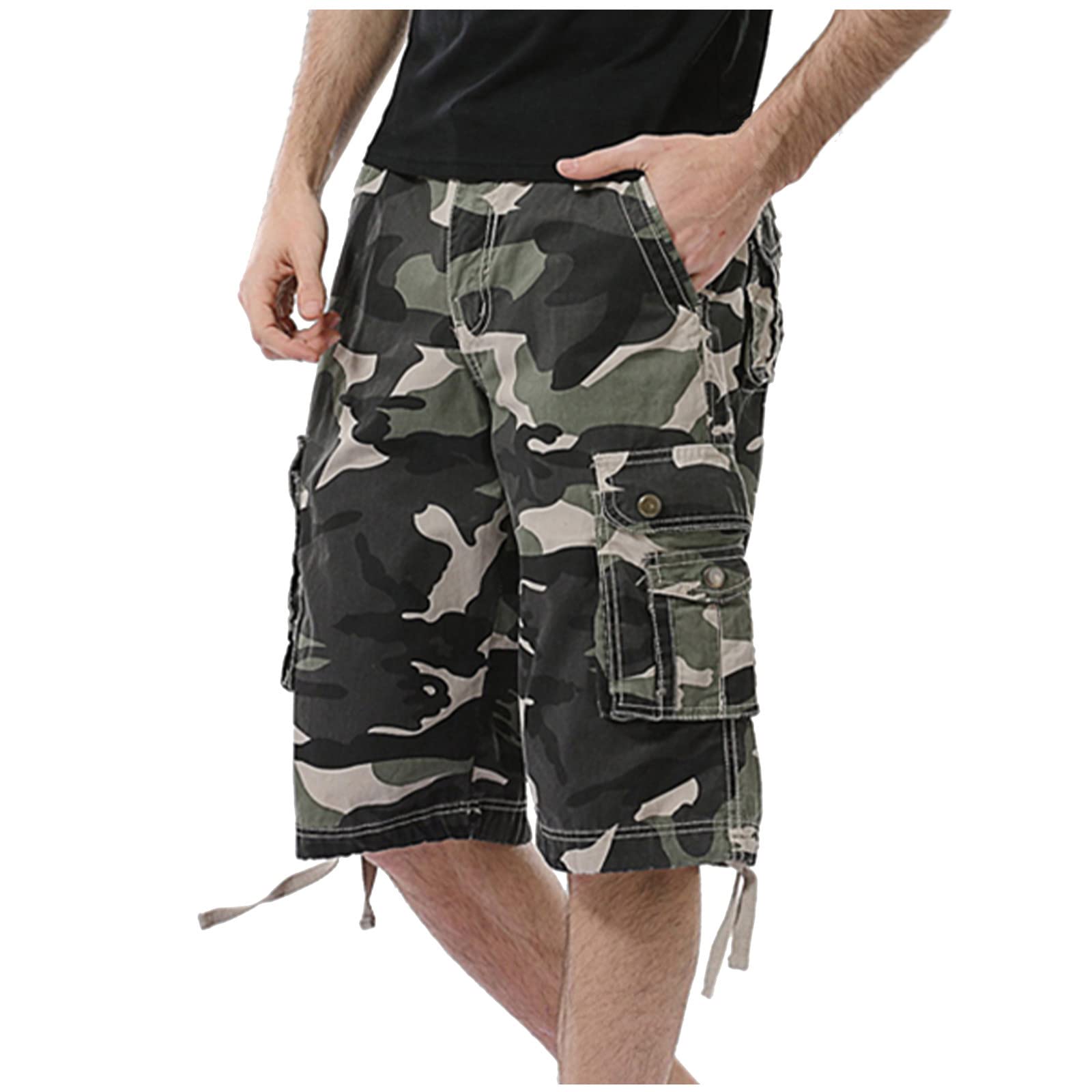 Jsaierl Men's Athletic Shorts - Lightweight Quick Dry Water Resistant Cargo Shorts for Hiking, Outdoor Sports & Tactical Use | Perfect for Gym, Running, Camping & Summer Activities