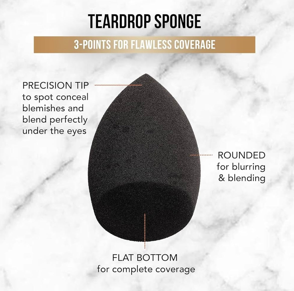 Premium Teardrop Beauty Blender Sponge for Flawless Makeup Application - Soft, Durable & Blends Seamlessly - Perfect for Foundation, Concealer & Powder (Set of 1) - Ideal for Professional Makeup Artists & Everyday Use at Home