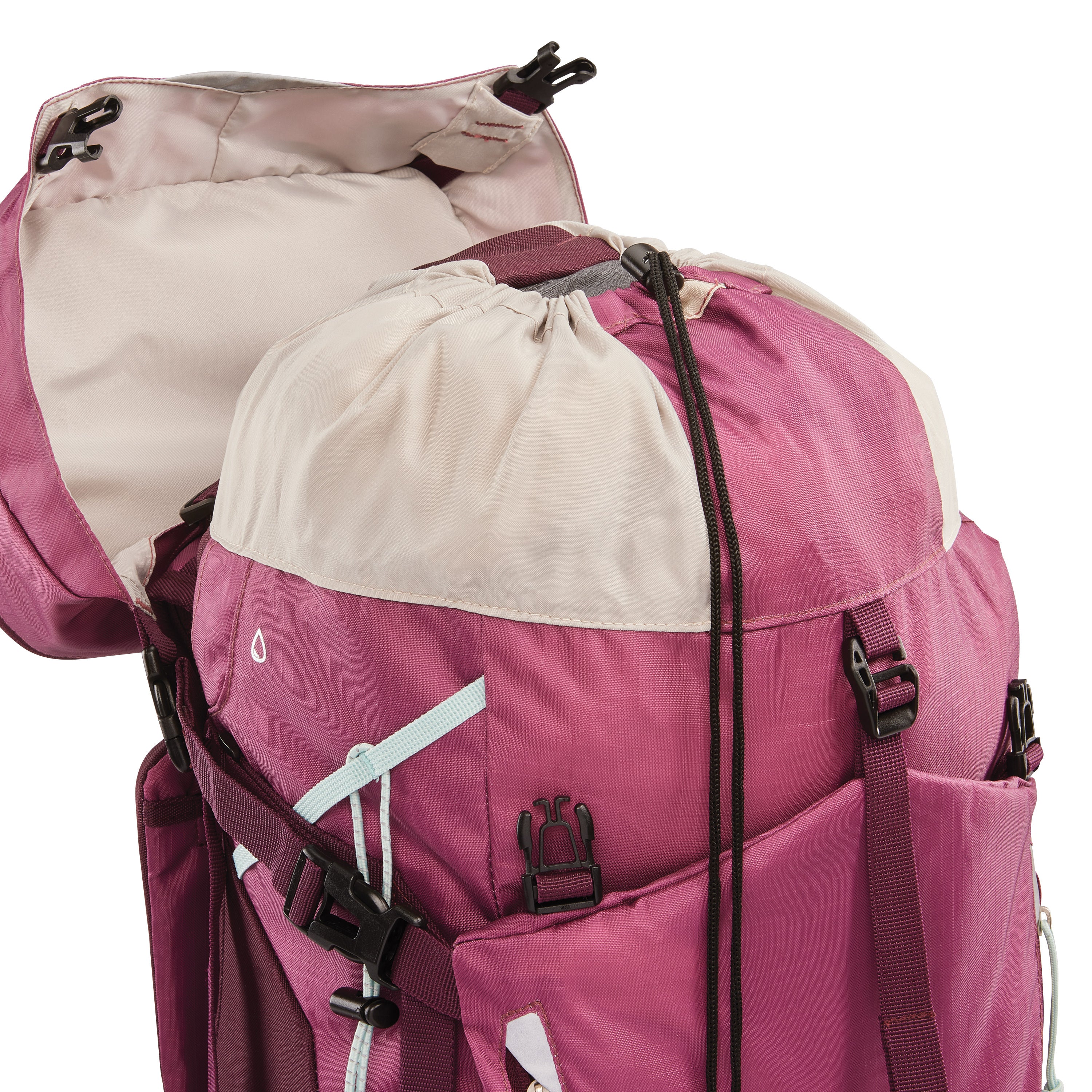 High Sierra Pathway 2.0 Women's 60L Hiking Backpack - Lightweight Frame Pack for Outdoor Adventures, Travel & Camping (Berry/Maroon)