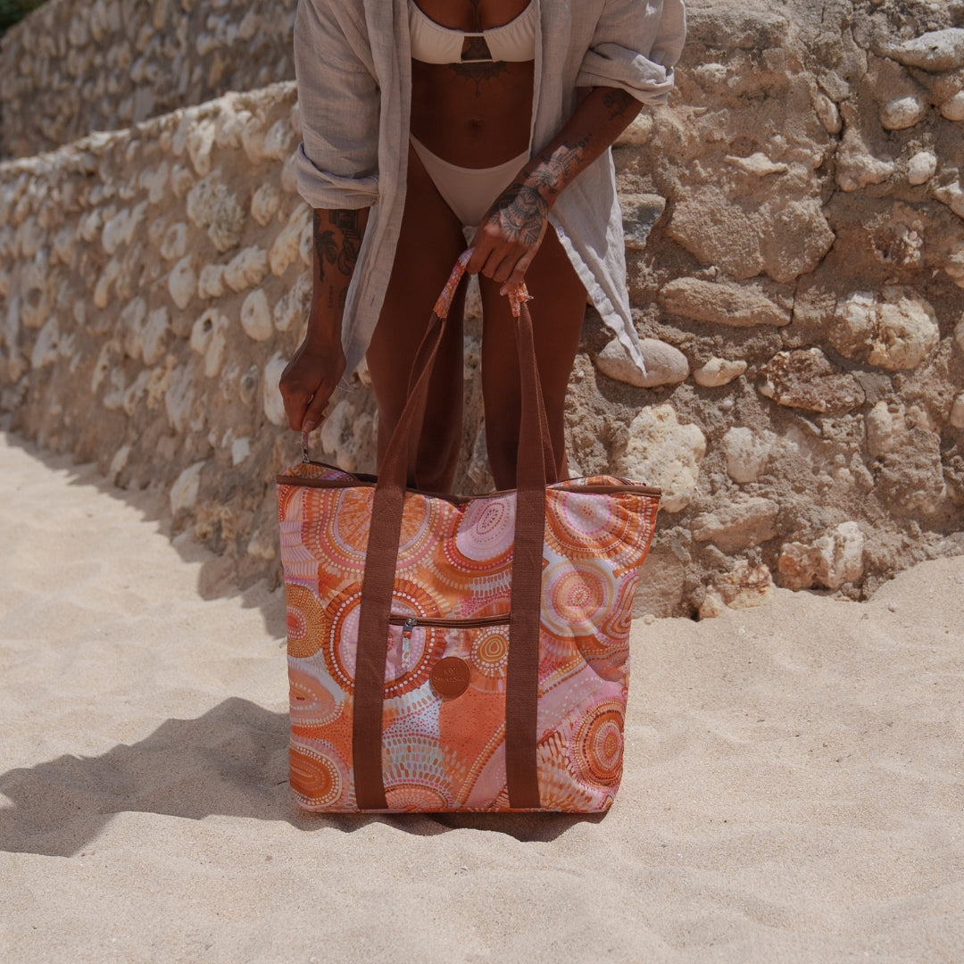 Stylish Pleiades Beach Bag - Large Waterproof Tote for Women - Perfect for Pool, Travel, and Summer Vacations