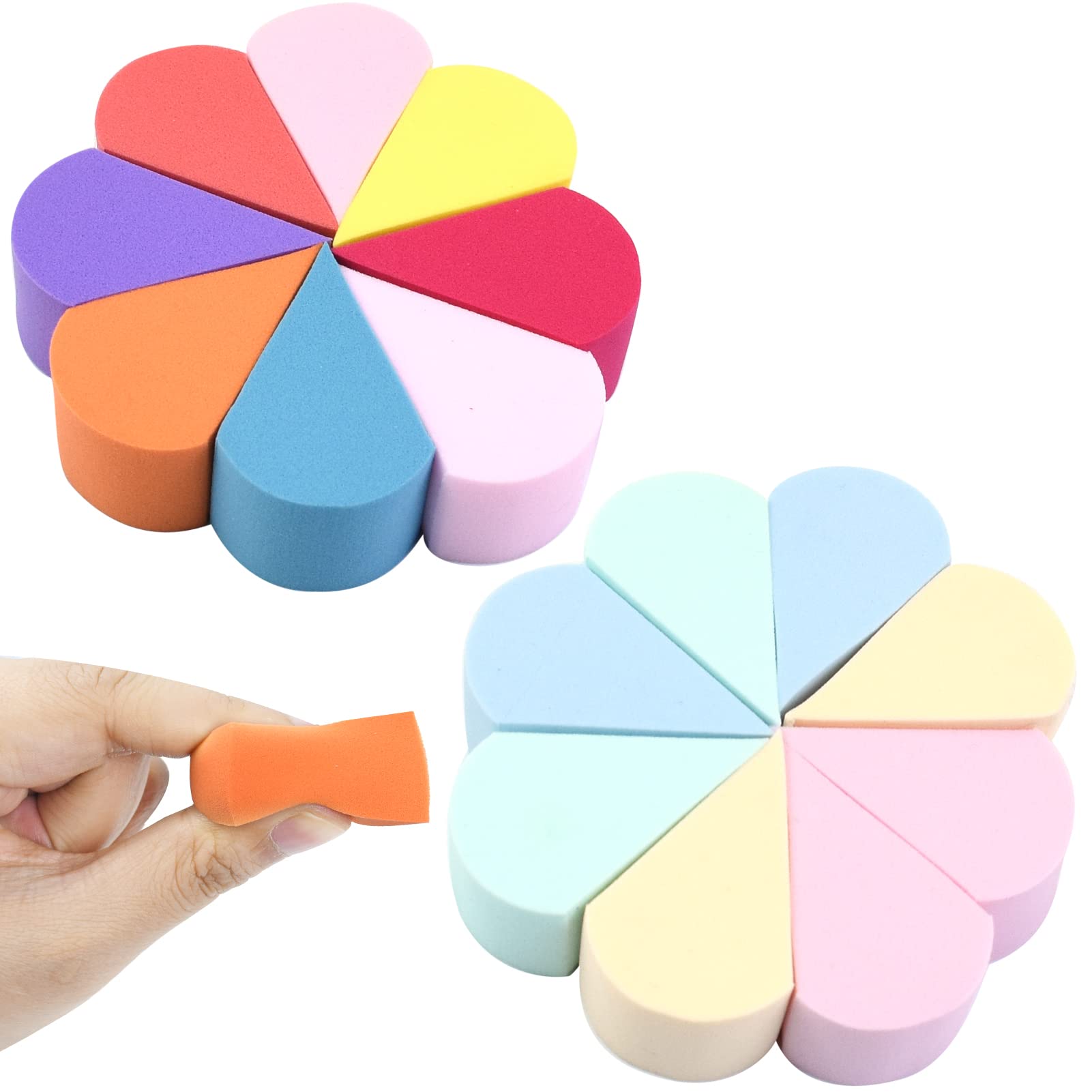 12PCS Petal Makeup Sponges - Soft Beauty Blenders for Foundation, Cream & Powder Application - Perfect for Professional Makeup, Face Painting & Everyday Cosmetics - Ideal for Makeup Artists, Beginners & Home Use
