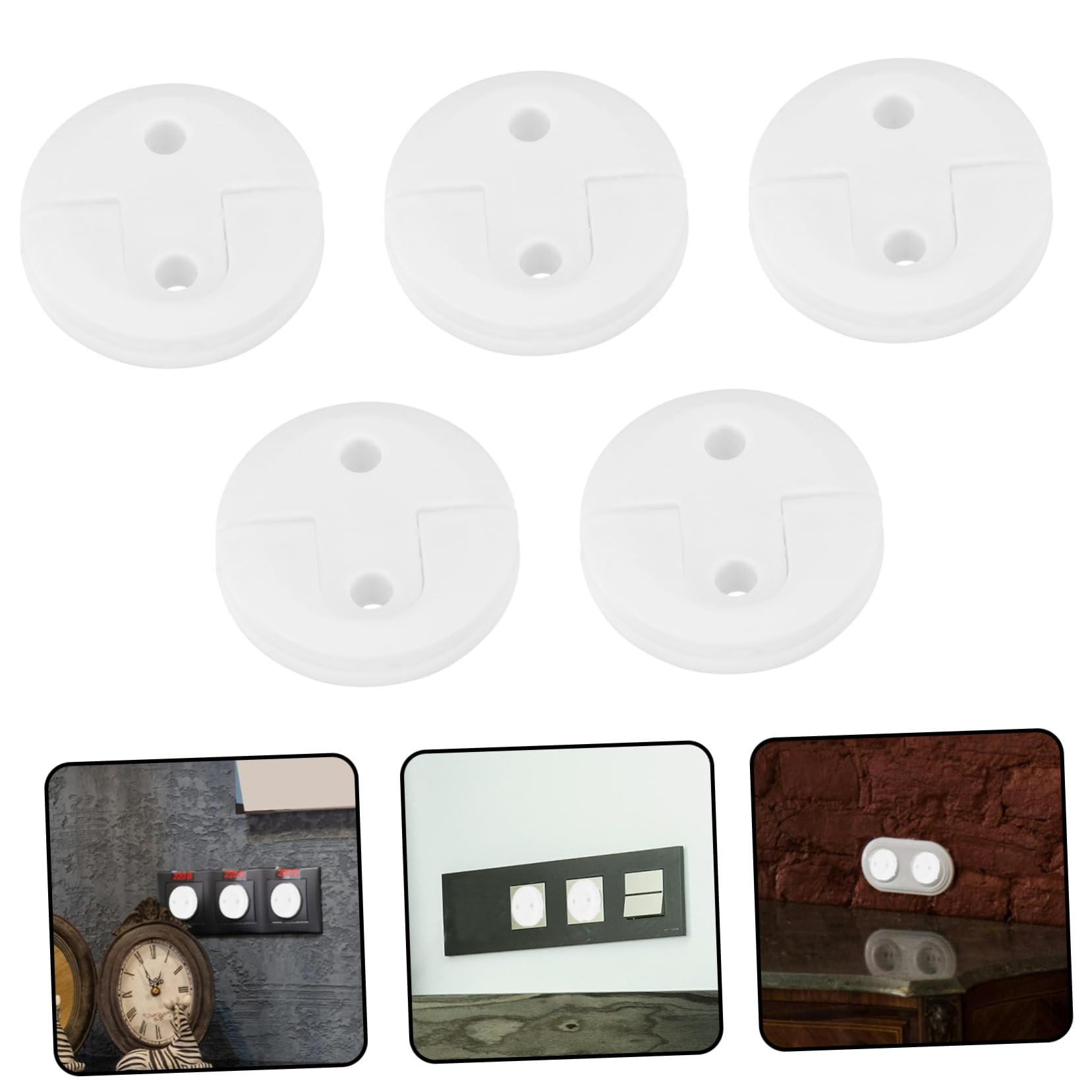 10-Pack KOMBIUDA Child Safety Outlet Covers - Plastic Socket Protector Plugs for Baby Proofing Electrical Outlets - Ideal for Homes, Nurseries & Childcare Centers