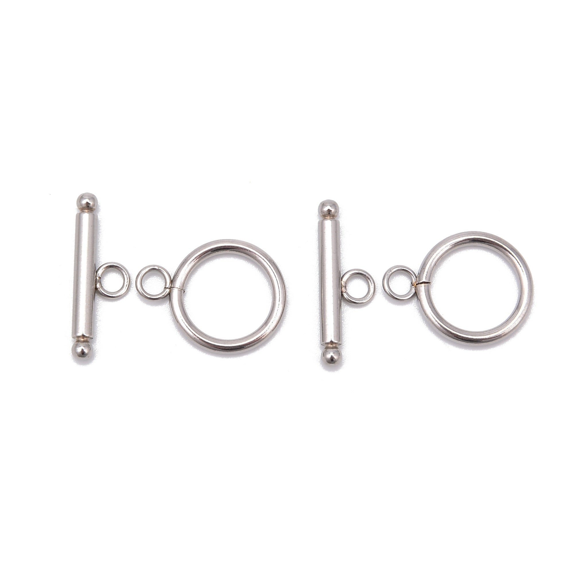 304 Stainless Steel Toggle Clasp - 15mm & 22mm (7 Pieces/Bag) for Jewelry Making, Bracelets & Necklace Clasps - Durable & Rustproof Fasteners