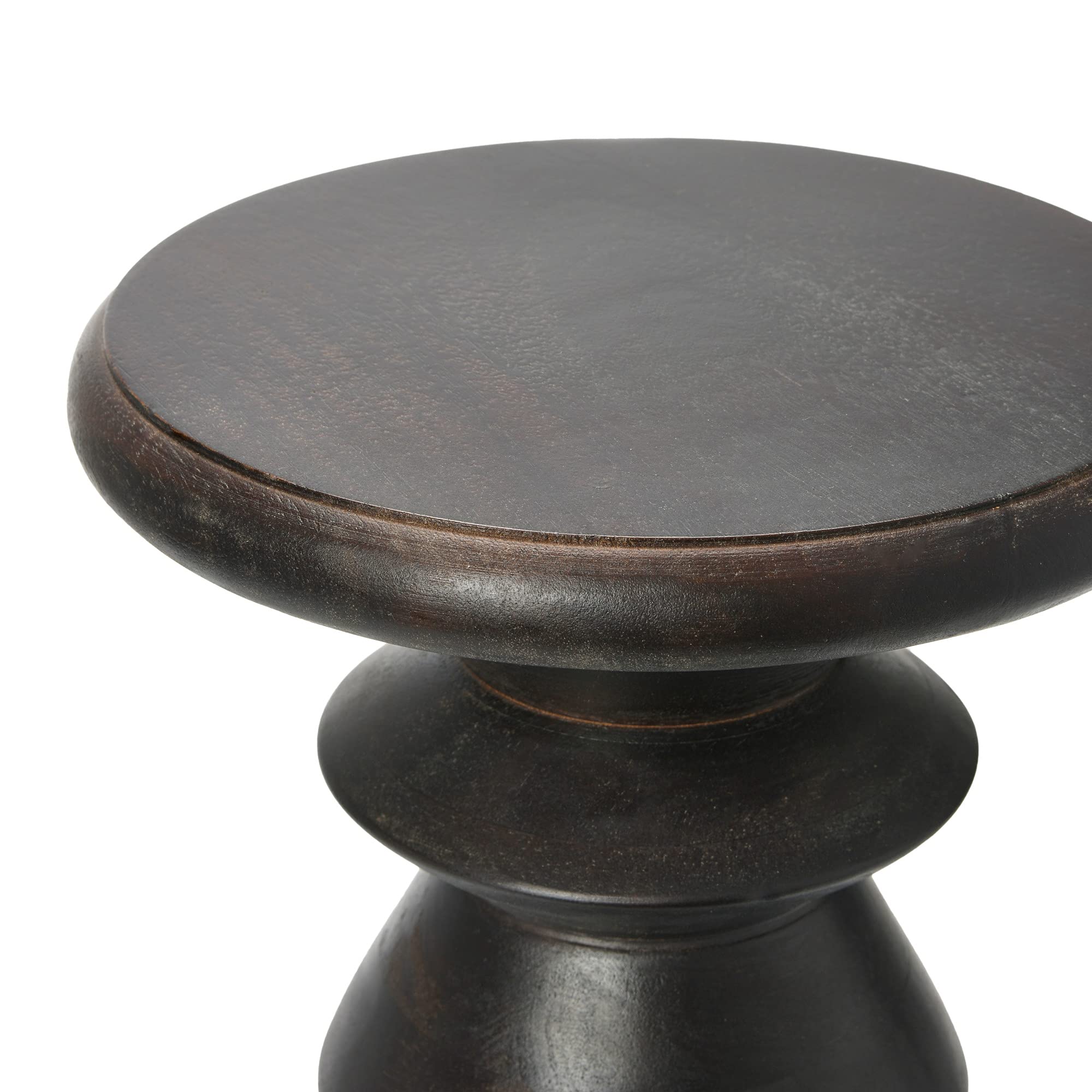 Creative Co-Op The Berns Mid-Century Modern Solid Mango Wood Table - Flat Top End Table, Stool or Nightstand - Perfect for Living Room, Bedroom & Office Decor