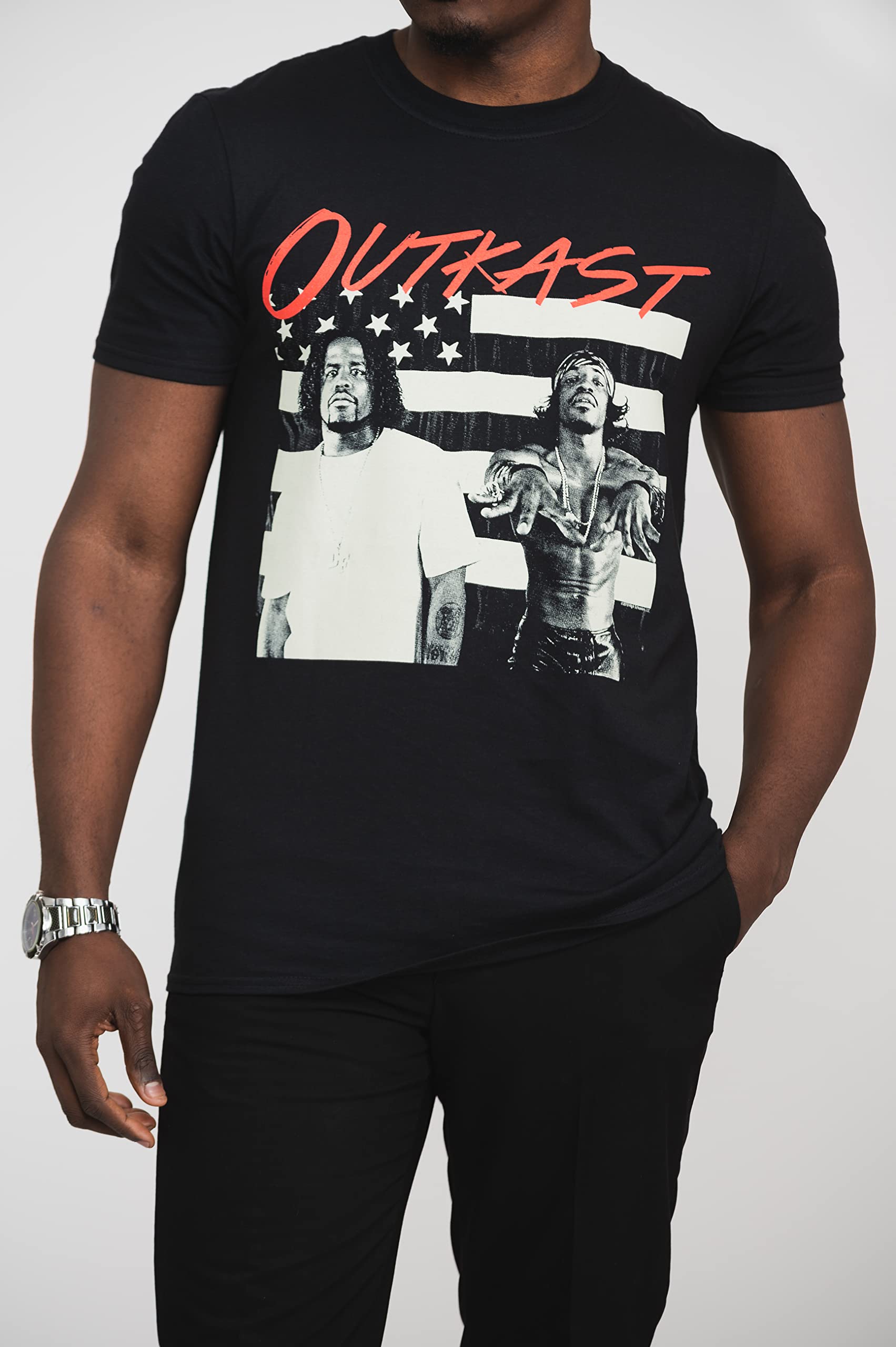 Official Outkast Stankonia Band Logo T-Shirt for Men - Black, Comfortable Cotton Tee for Concerts, Casual Wear & Music Fans