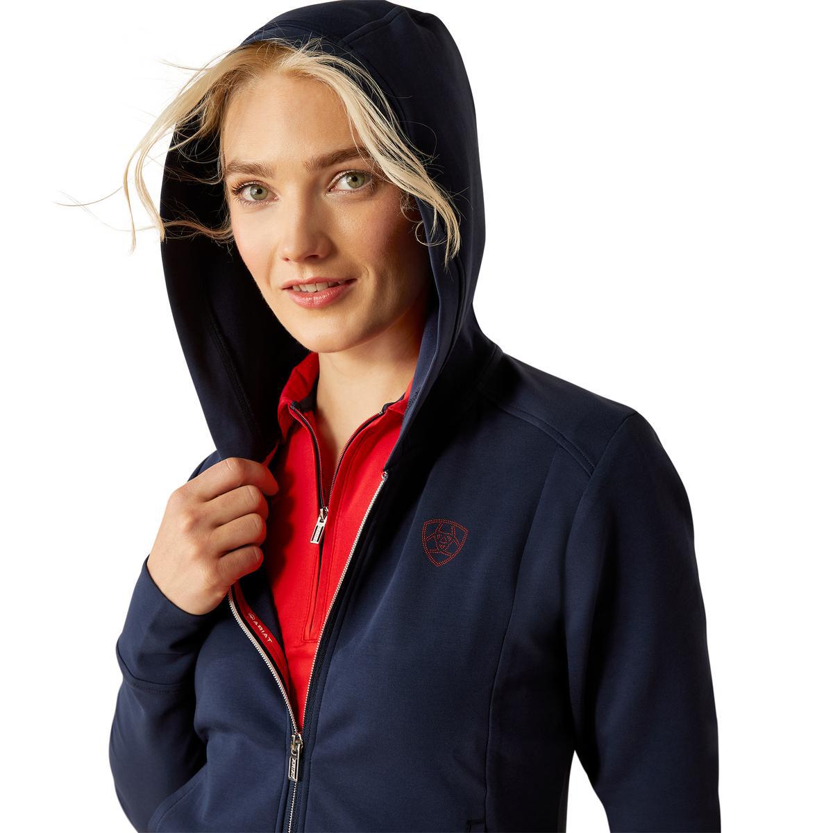 Ariat Women's Antez Team Full Zip Hoodie - Soft Fleece Jacket for Equestrian Riding & Outdoor Activities | Horseback Riding, Casual Wear & Cold Weather Comfort