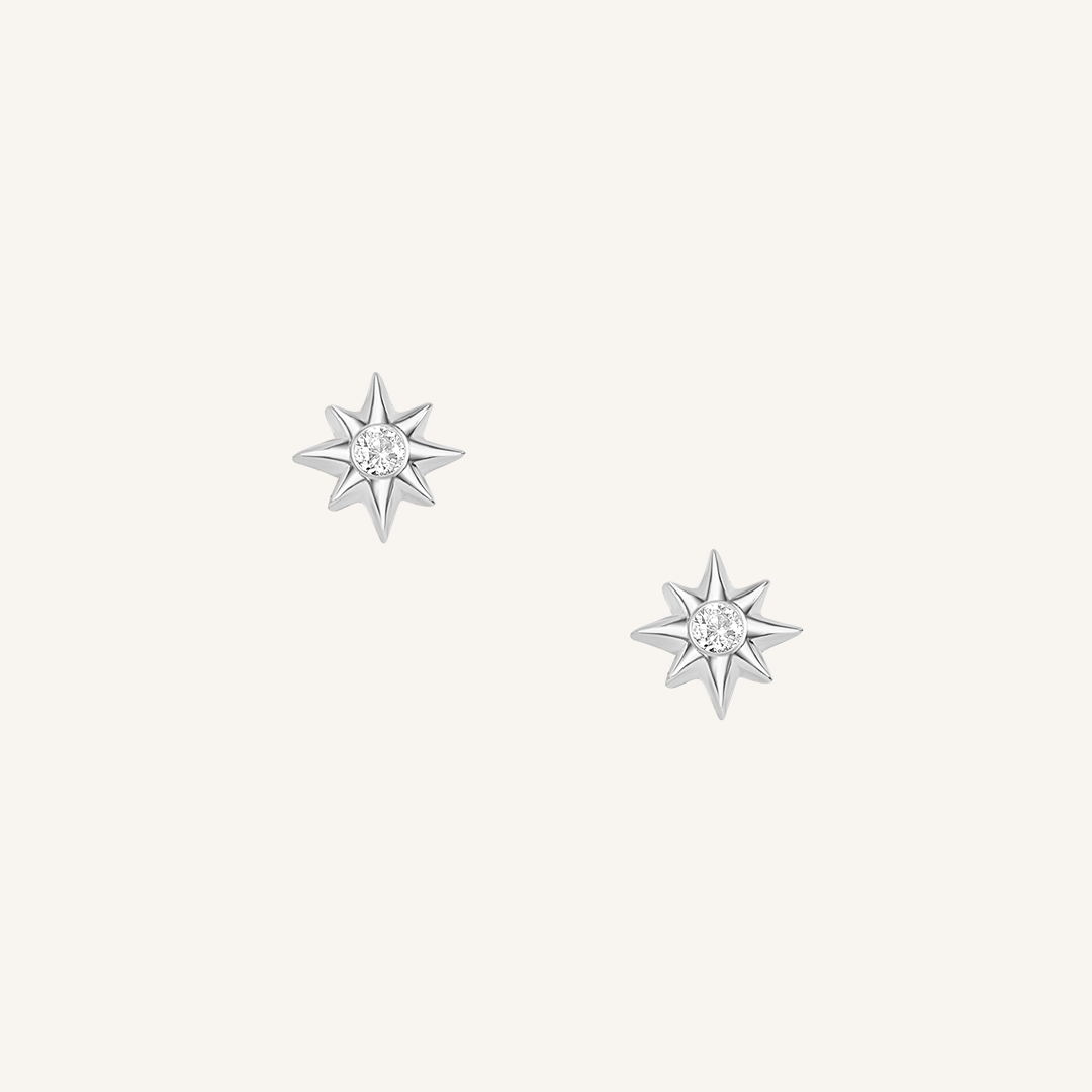 Contentment Star Stud Earrings - Elegant Gold Plated Studs for Women, Perfect for Daily Wear & Special Occasions